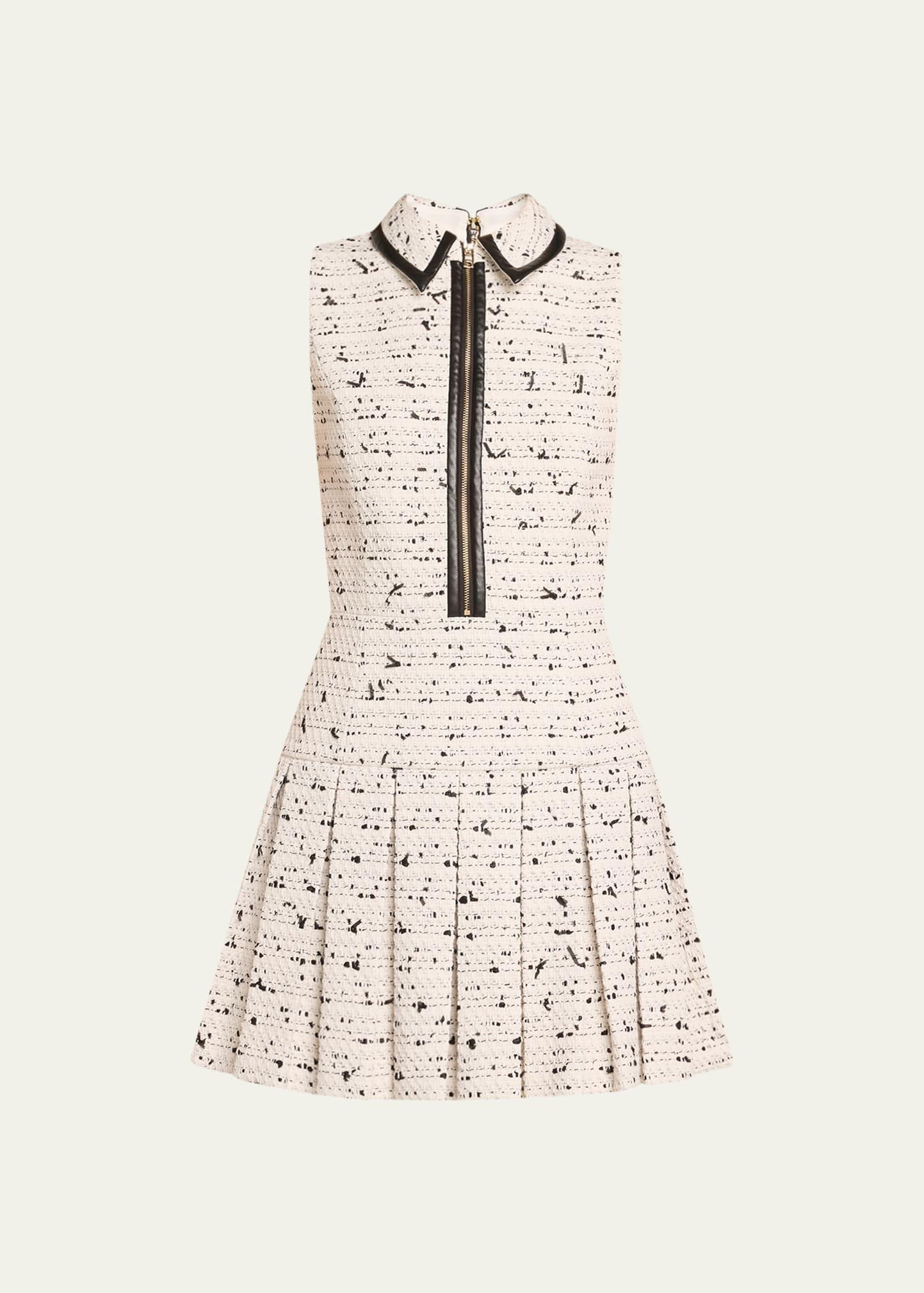 Womens Ellis Tweed Pleated Minidress Product Image