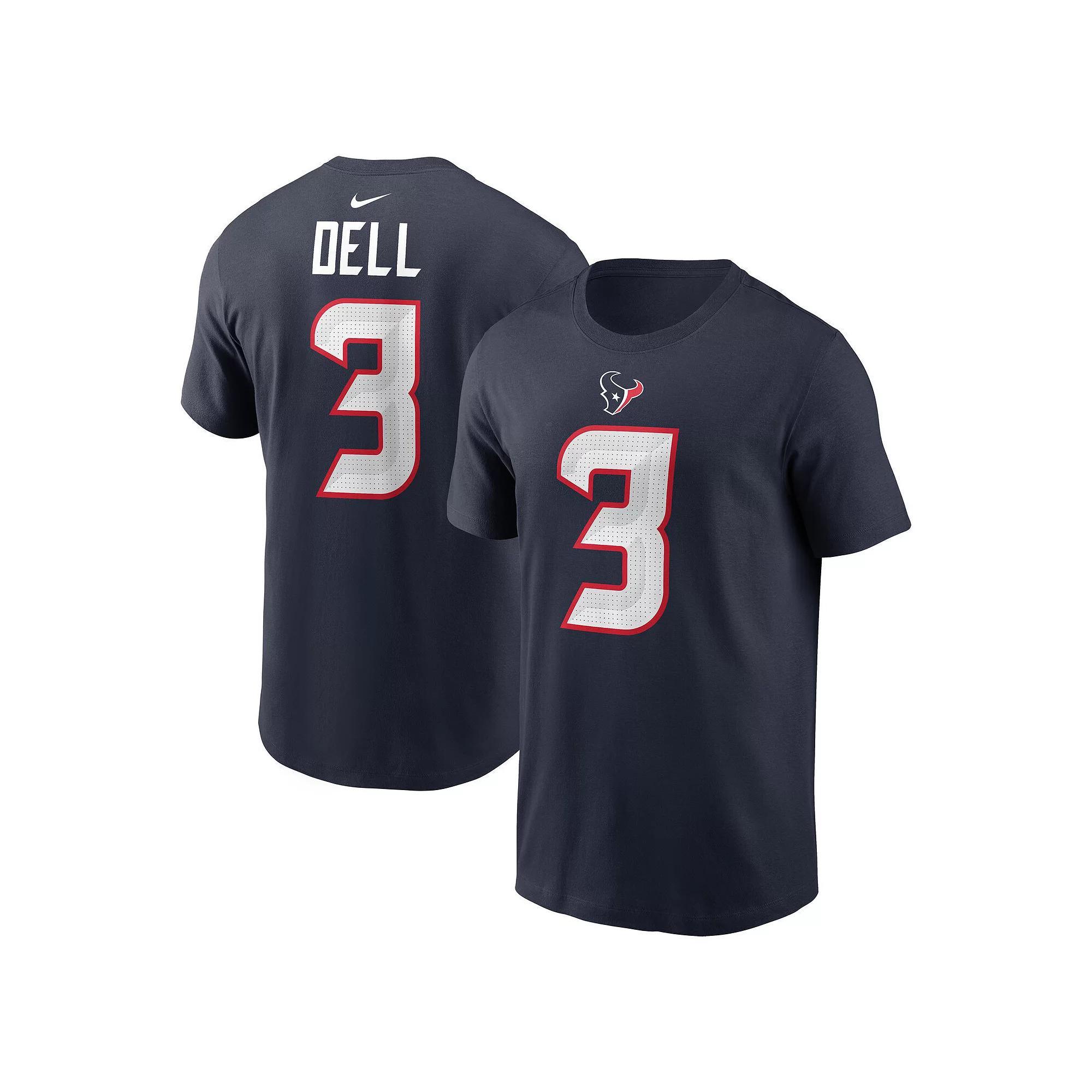 Men's Nike Tank Dell Navy Houston Texans Player Name & Number T-Shirt, Size: Medium, Blue Product Image