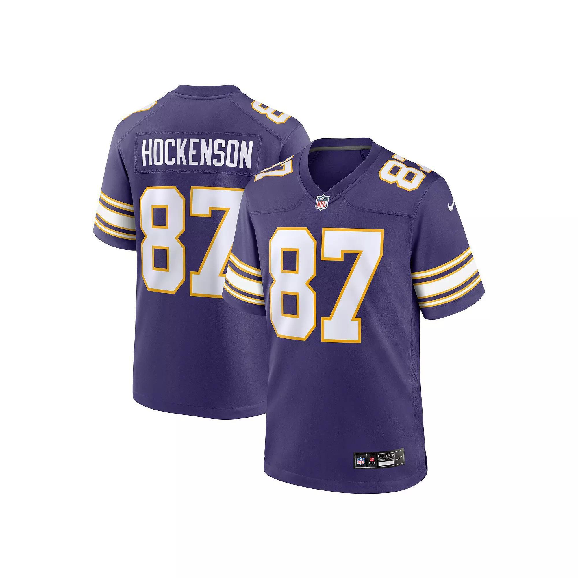 Men's Nike T.J. Hockenson Purple Minnesota Vikings Classic Player Game Jersey,  Product Image