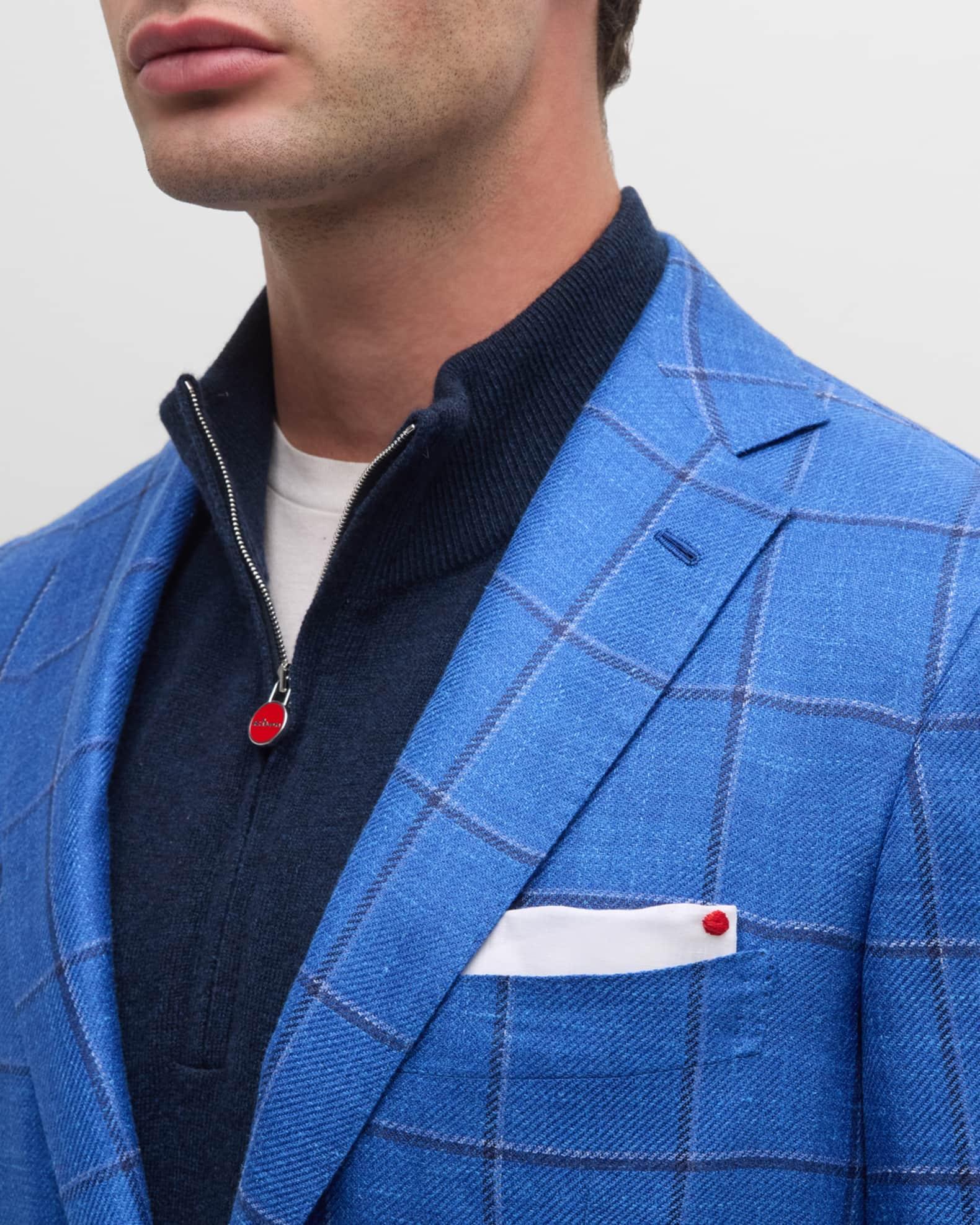 Men's Windowpane Cashmere-Blend Sport Coat Product Image