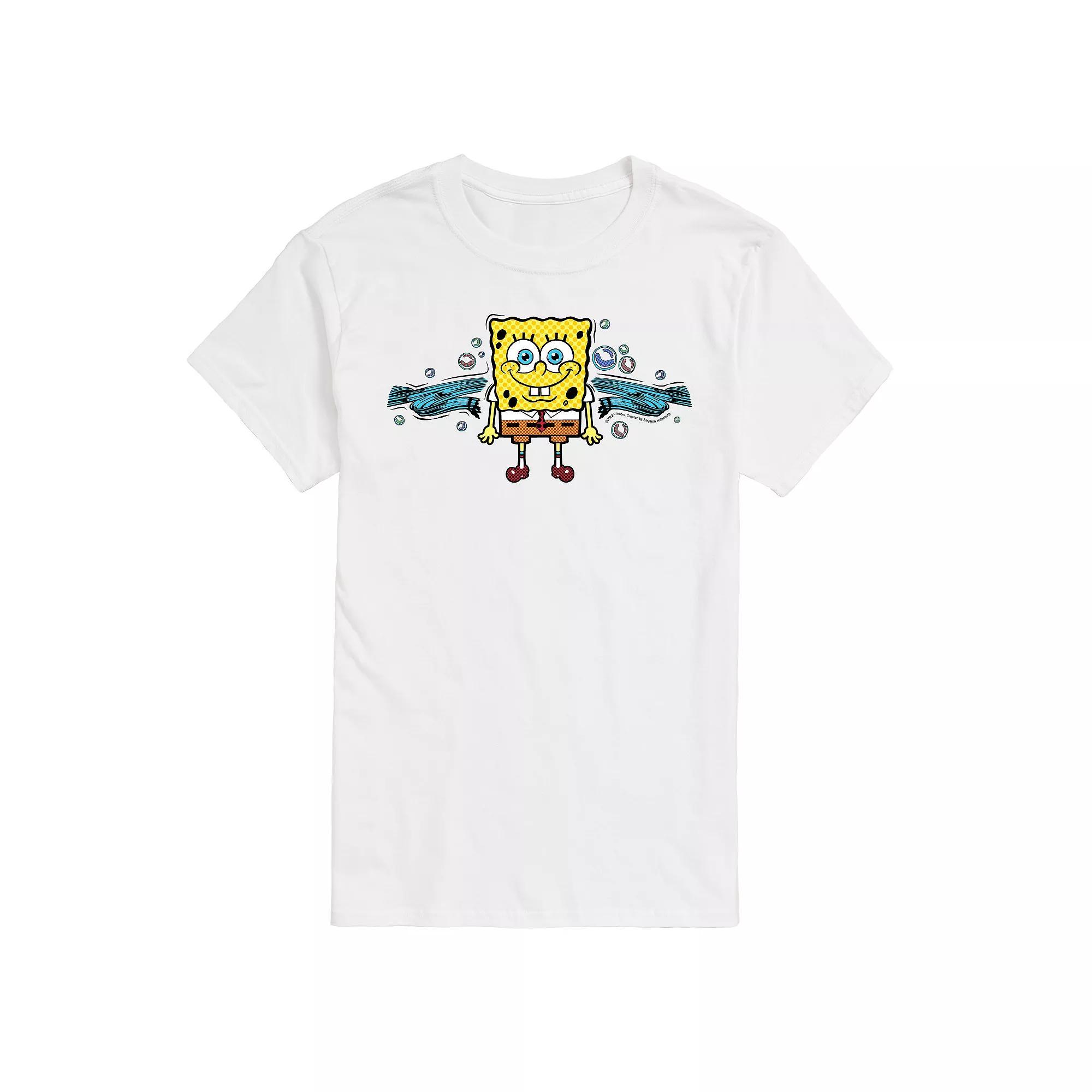 Big & Tall SpongeBob SquarePants Bubbly Short Sleeve Graphic Tee, Men's,  Product Image