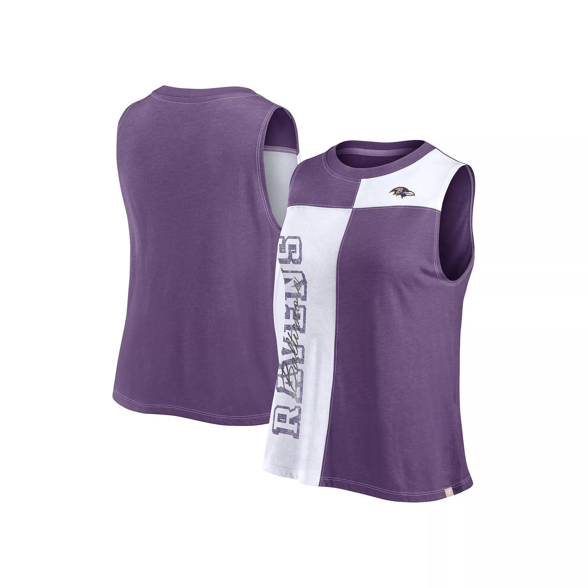 Women's Fanatics Branded Black Inter Miami CF Script Colorblock Tank Top, Size: Small, Mls Black Product Image