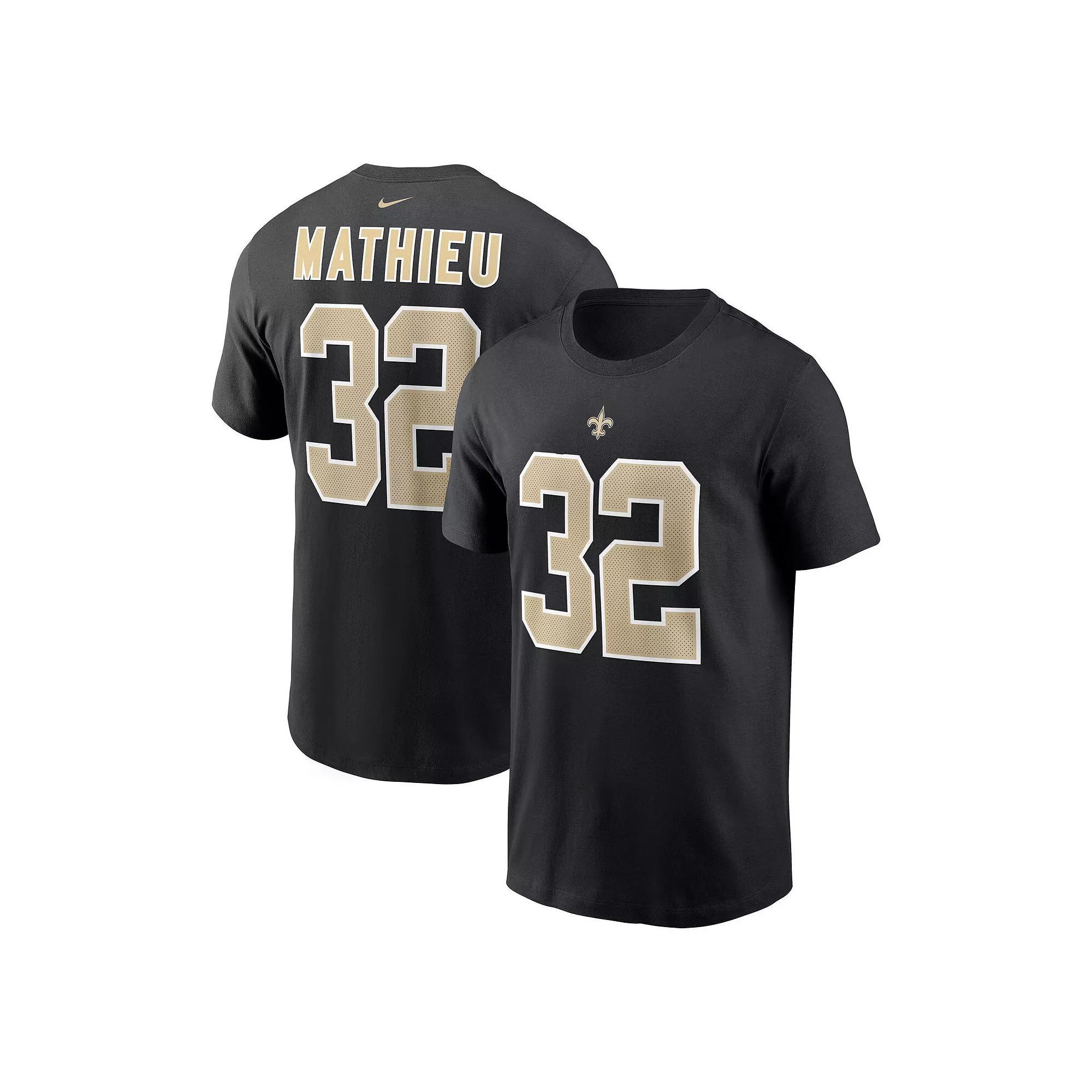 Men's Nike Tyrann Mathieu Black New Orleans Saints Player Name & Number T-Shirt, Size: 2XL Product Image