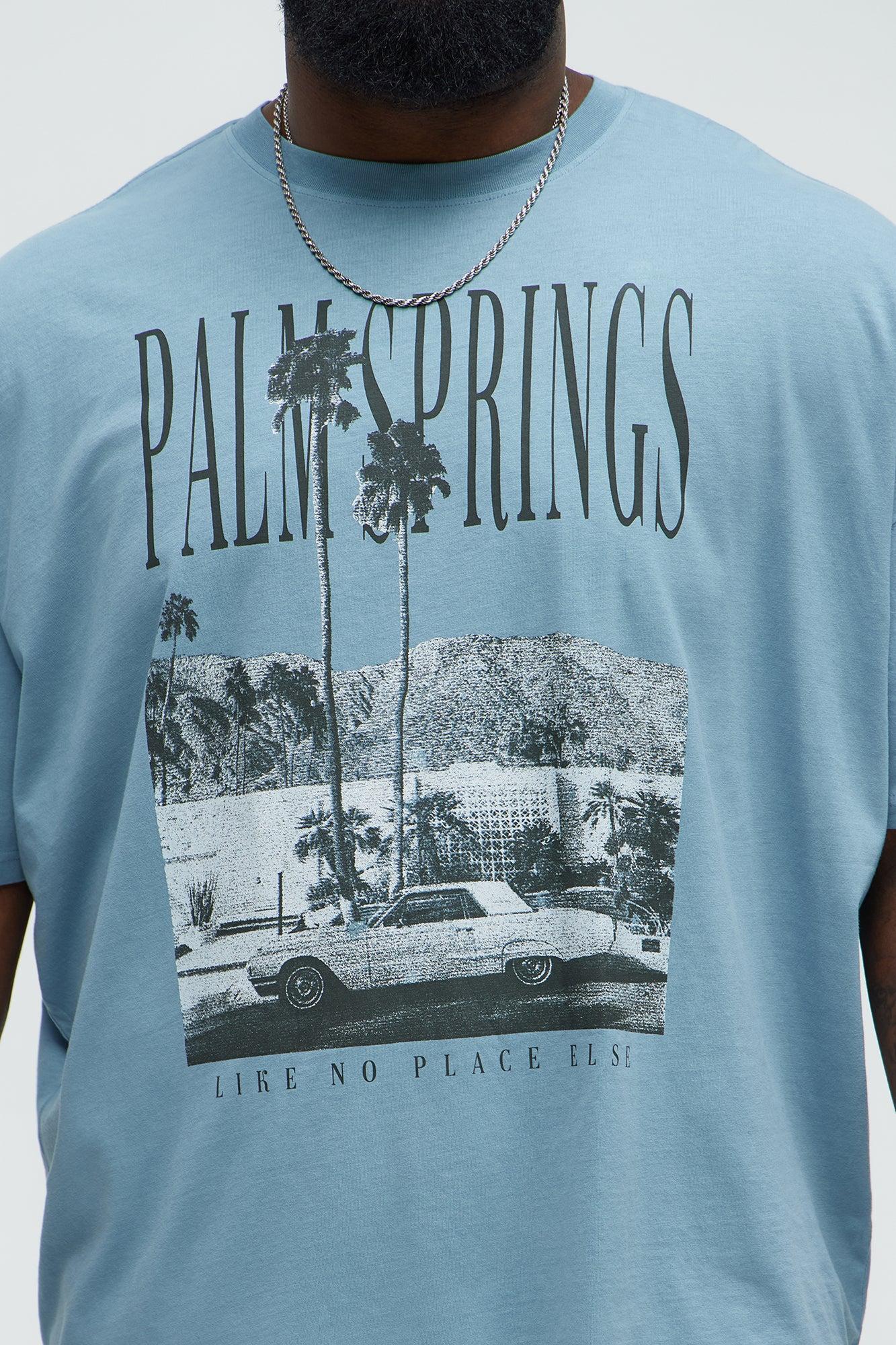 Palm Springs Oversized Short Sleeve Tee - Light Blue Product Image