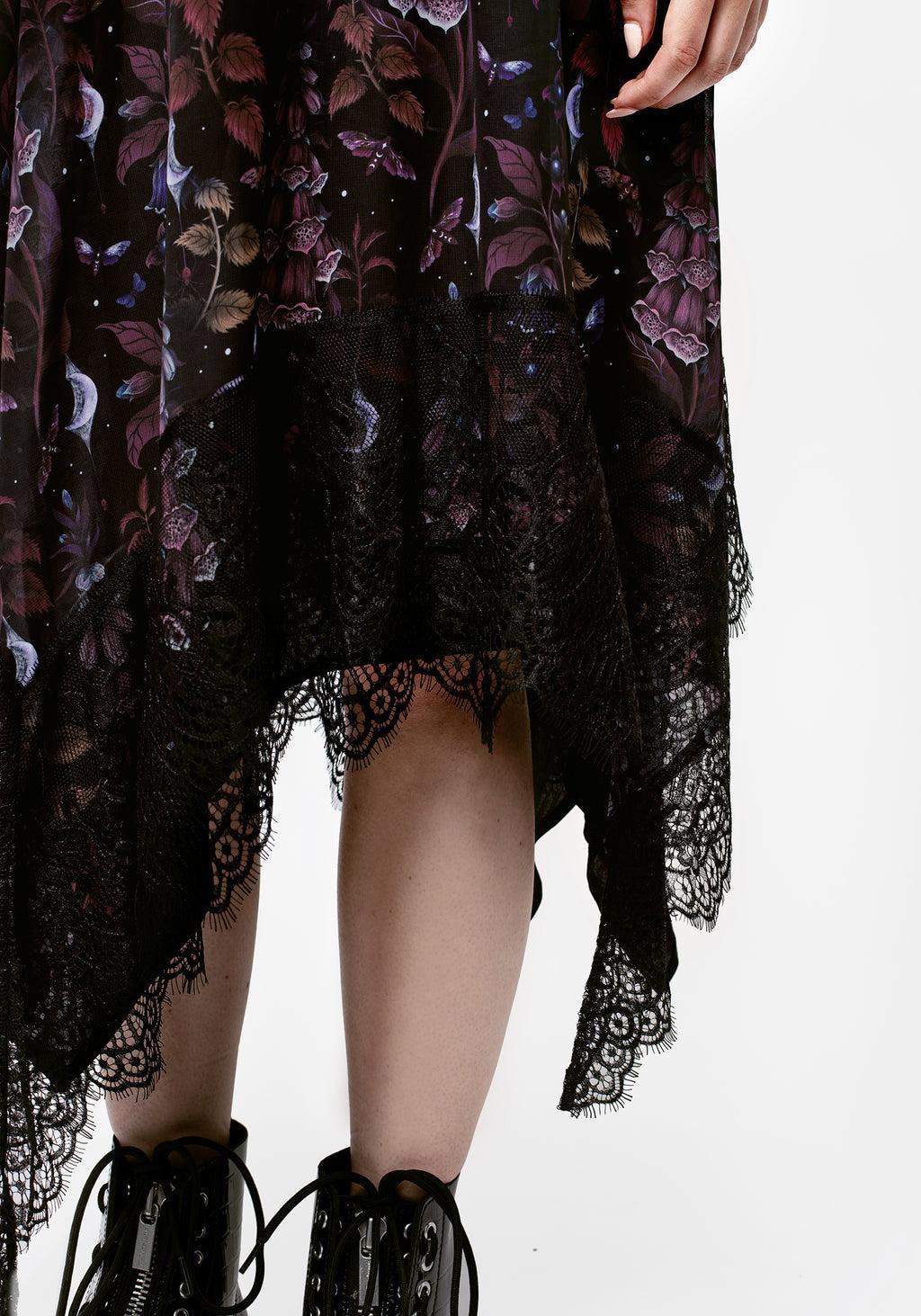 Foxglove Chiffon Handkerchief Hem Skirt Product Image