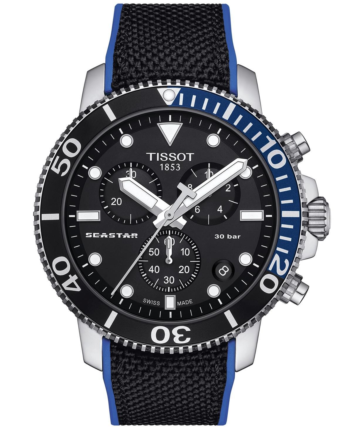 Tissot Mens Seastar 1000 Quartz Chronograph Grey Strap Watch Product Image