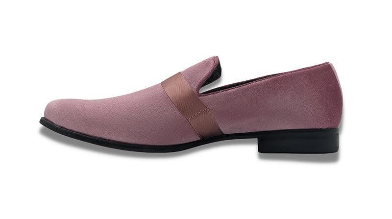 (Size 9½) Pink Solid Velvet Loafer Product Image