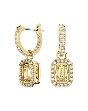 Swarovski Millenia Octagon Cut Crystal Hoop Drop Earrings Product Image