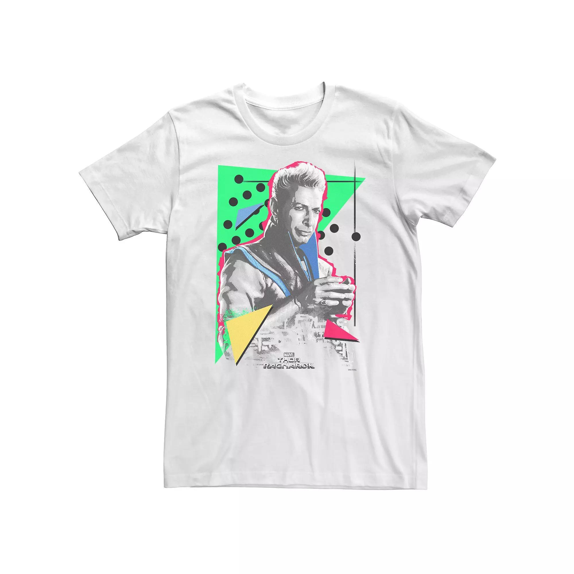 Big & Tall Marvel Thor Ragnarok The Grandmaster 90s Retro Stare Tee, Men's, Size: XXL Tall, White Product Image