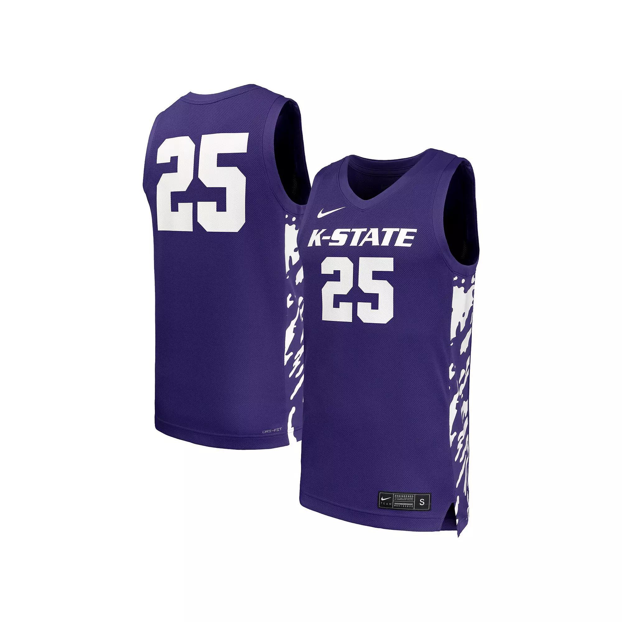 Men's Nike #25 Purple Kansas State Wildcats Replica Basketball Jersey,  Product Image
