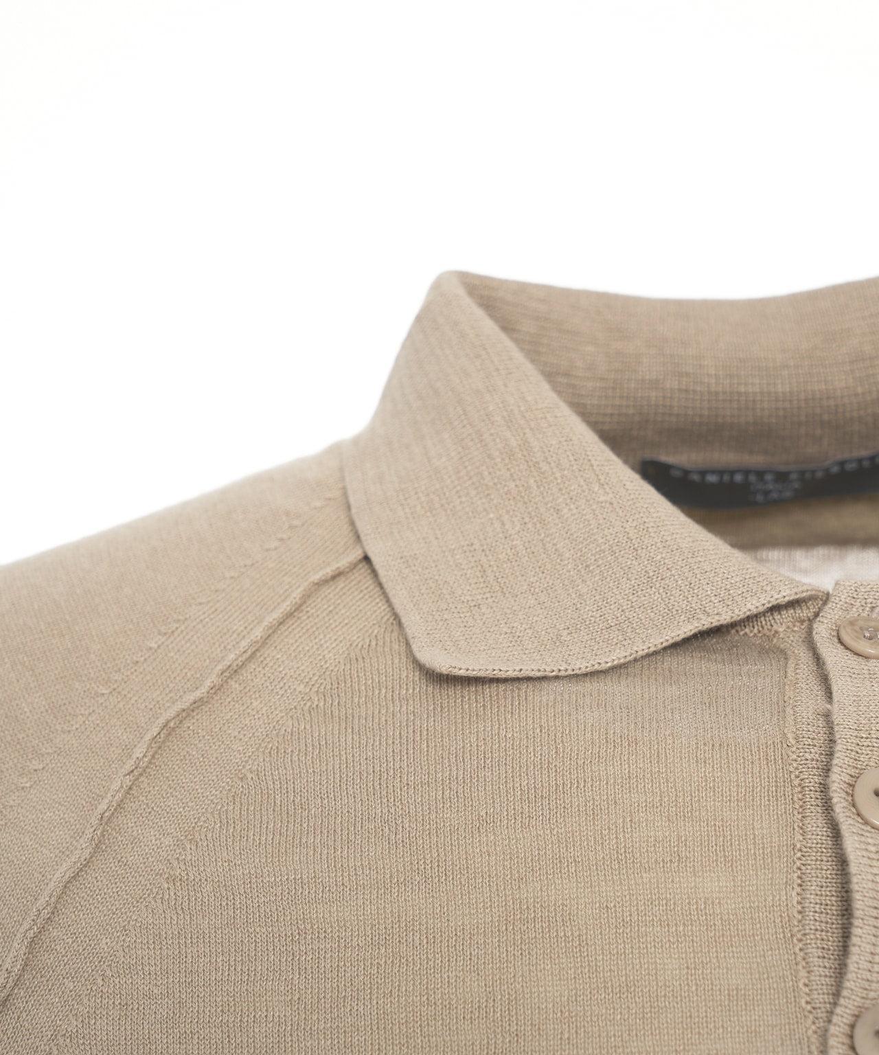 Linen blend polo shirt Product Image