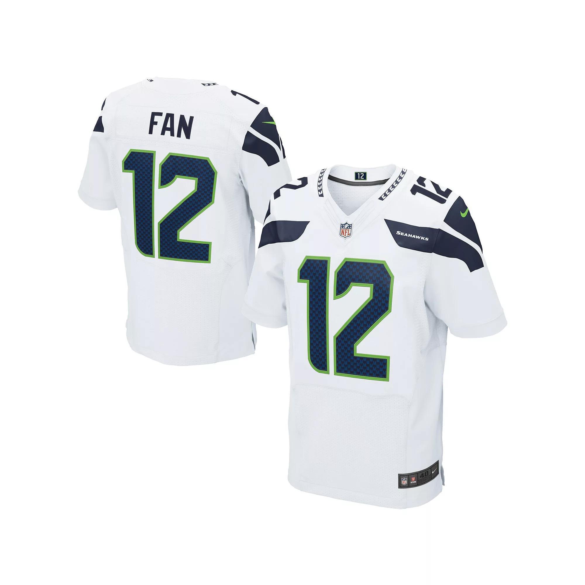 Mens Seattle Seahawks 12s Nike White Elite Jersey, Men's, Size: 56 Product Image