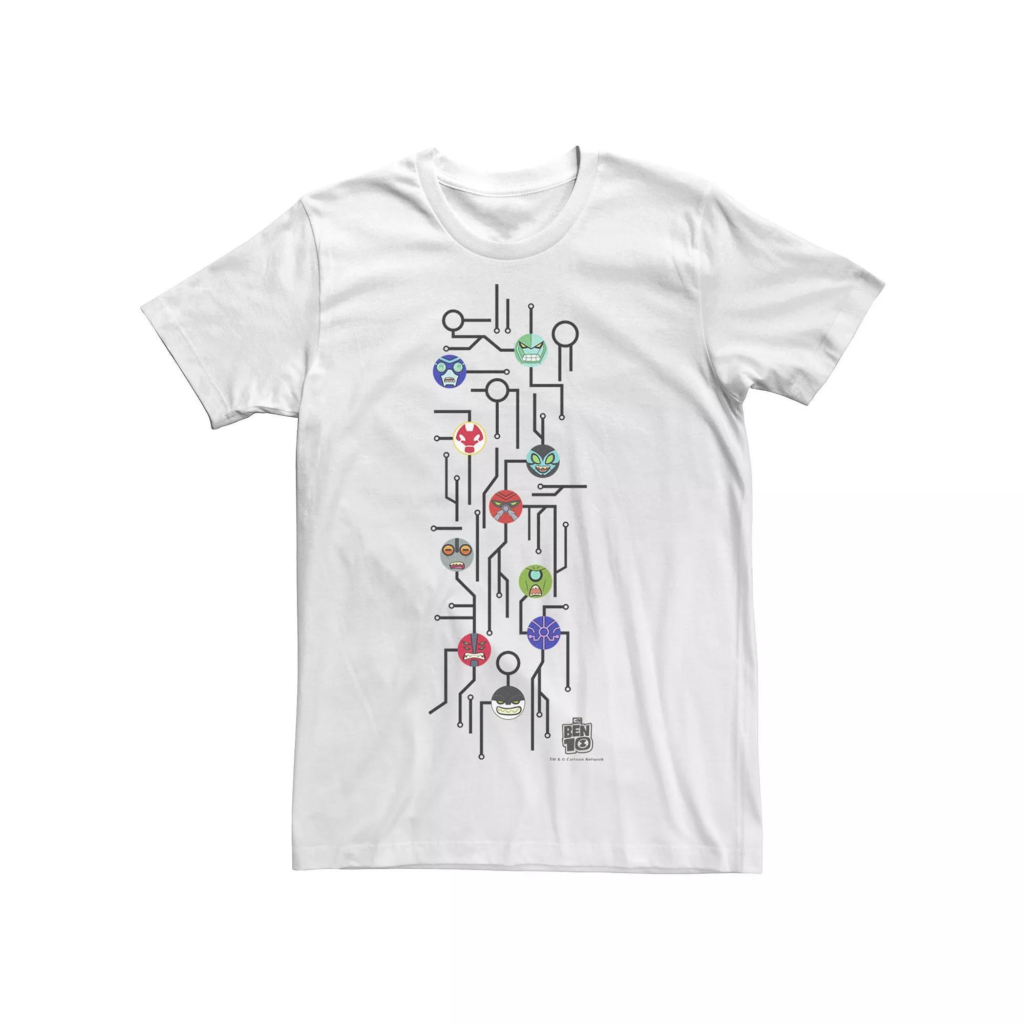 Men's Ben 10 Alien Map Tee, Size: XL, White Product Image
