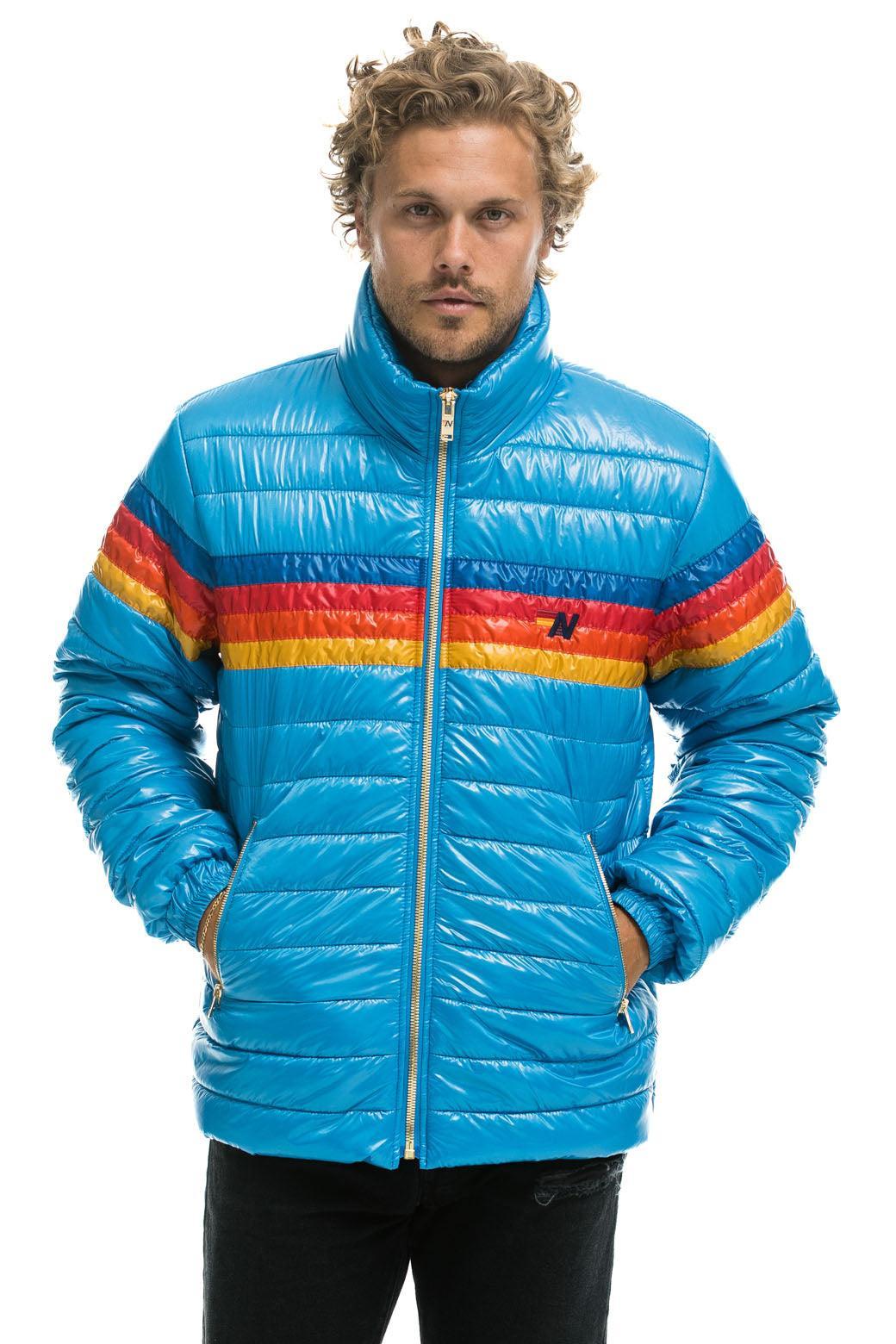 4 STRIPE TRAVELER JACKET - OCEAN GLOSSY Male Product Image