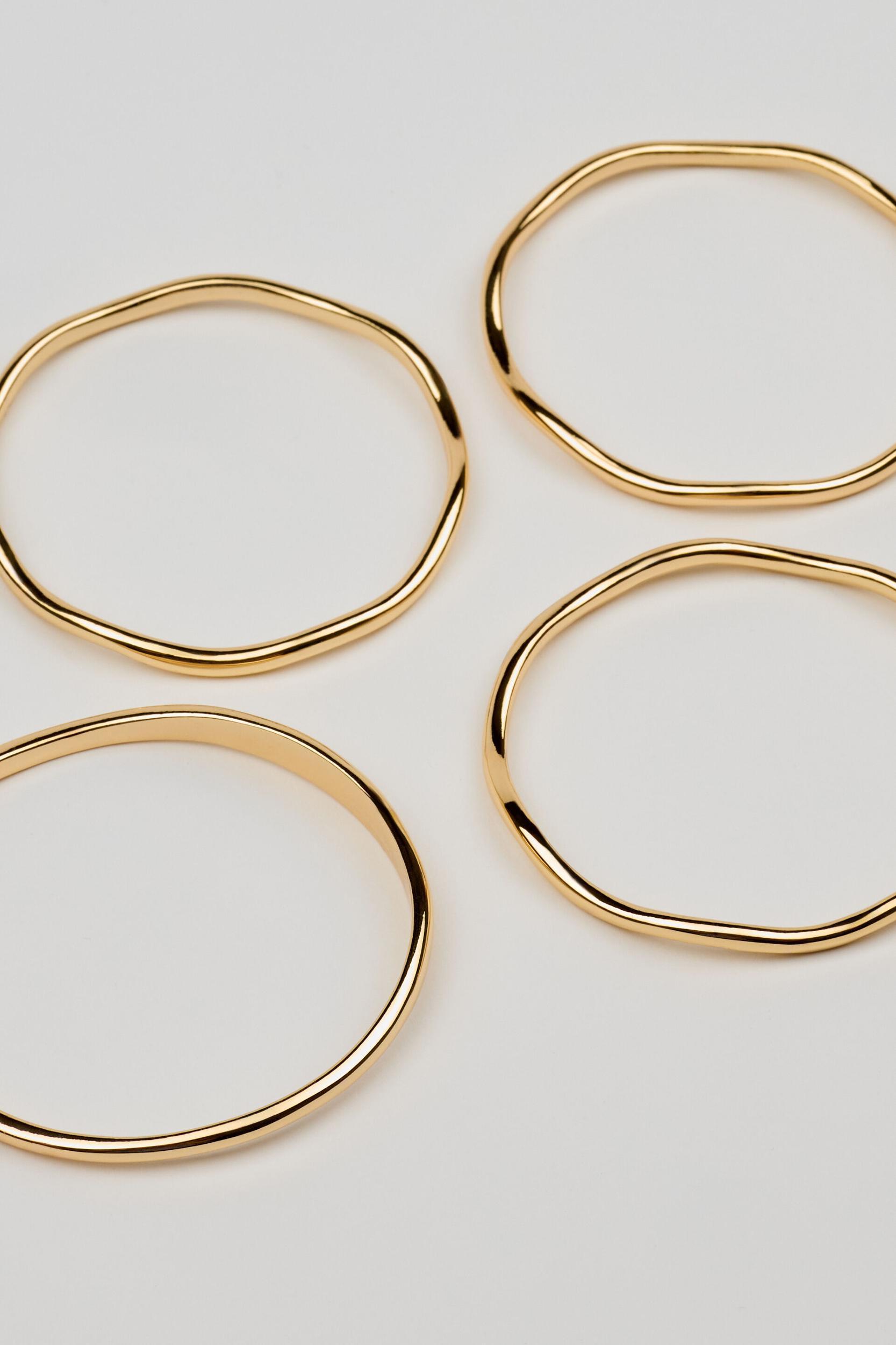 Set of 4 Wavy Bangles Product Image