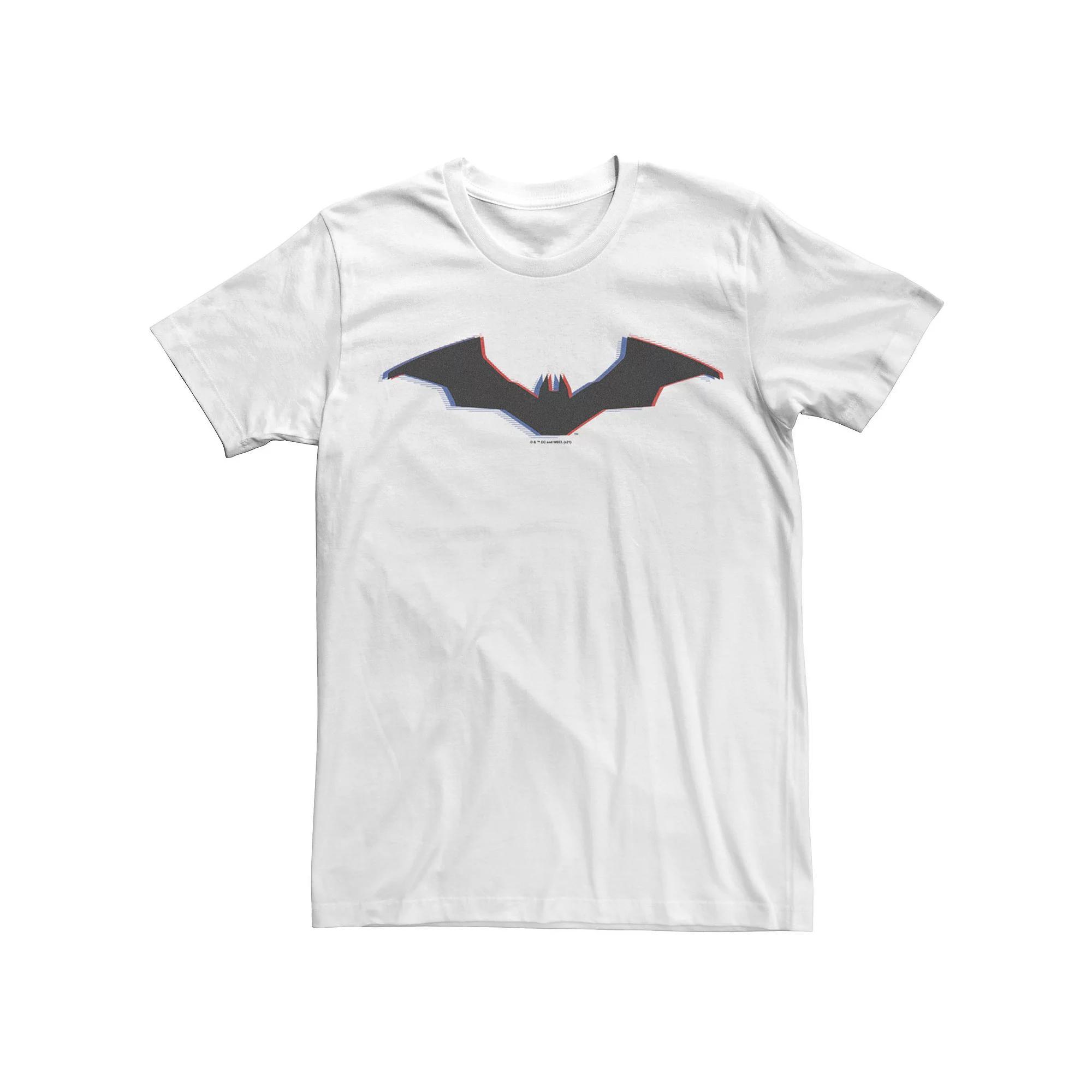 Men's DC Batman Glitch Batman Logo Tee,  Product Image