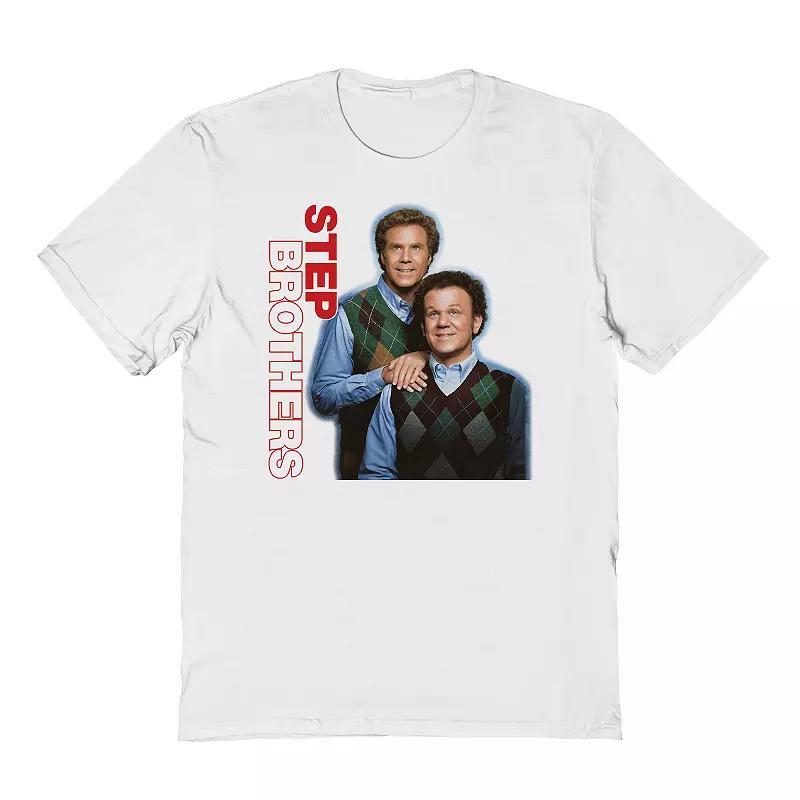 Men's Step Brothers Vertical Logo Portrait Graphic Tee, Size: XXL, White Product Image