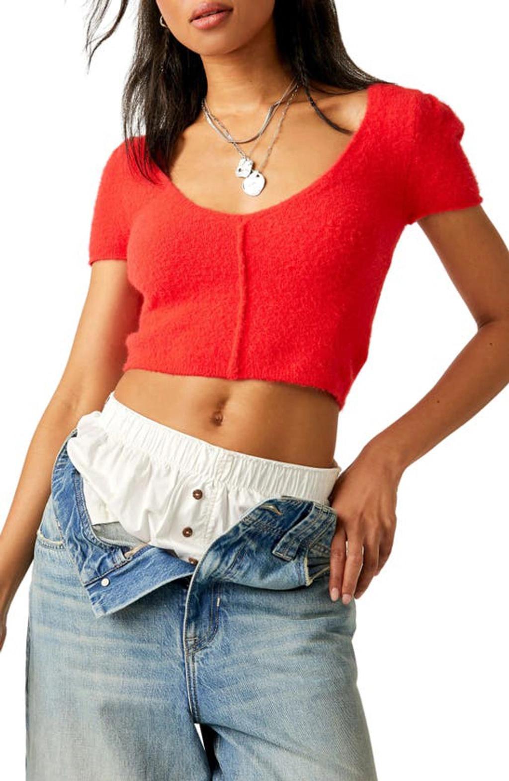 x Intimately FP Keep Me Warm Crop Top In Ivory Free People Product Image