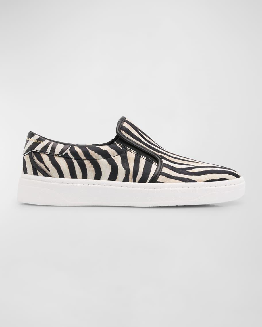 Men's Gz94 Printed Silk and Leather Slip-On Sneakers Product Image