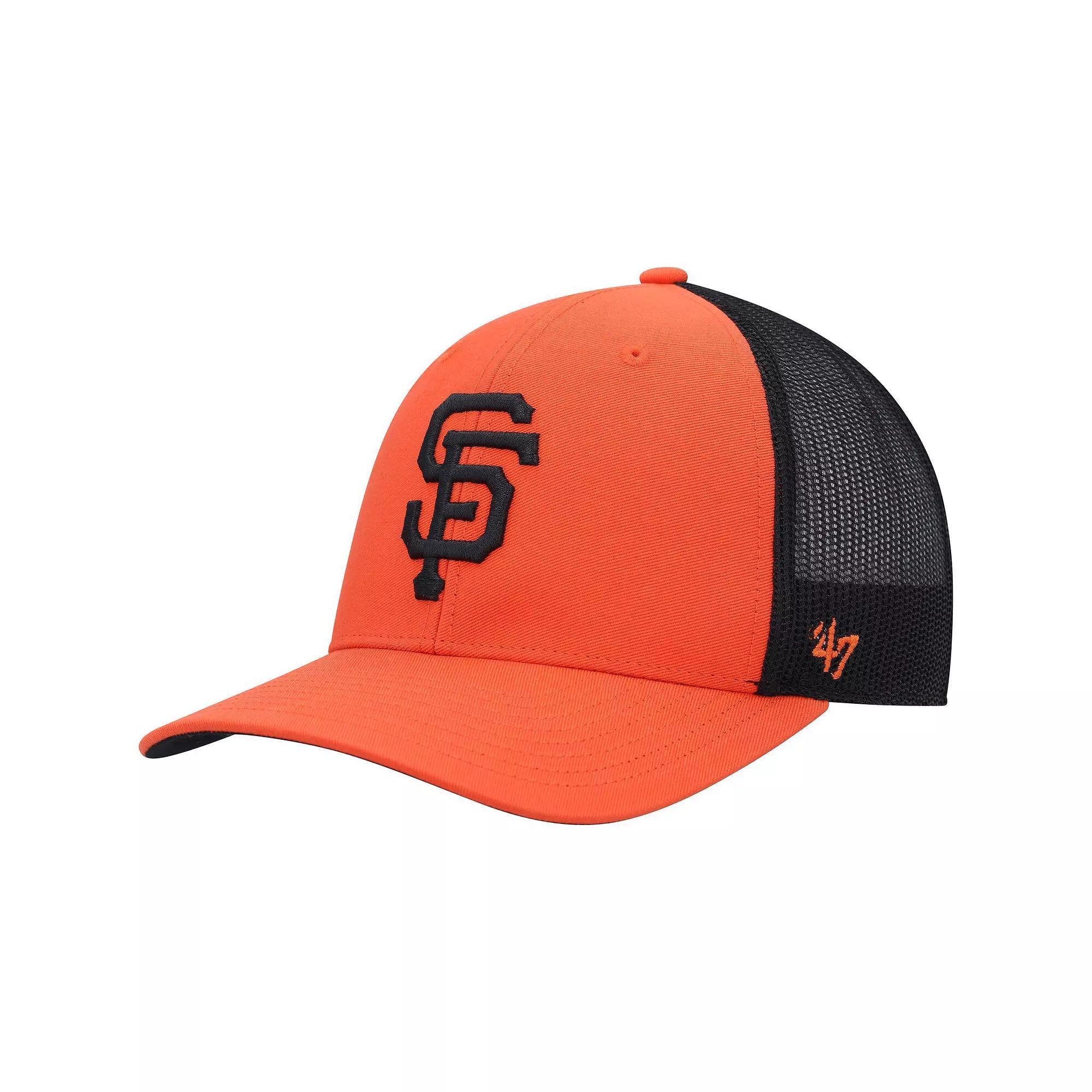 Men's '47 Orange San Francisco Giants Secondary Trucker Snapback Hat Product Image