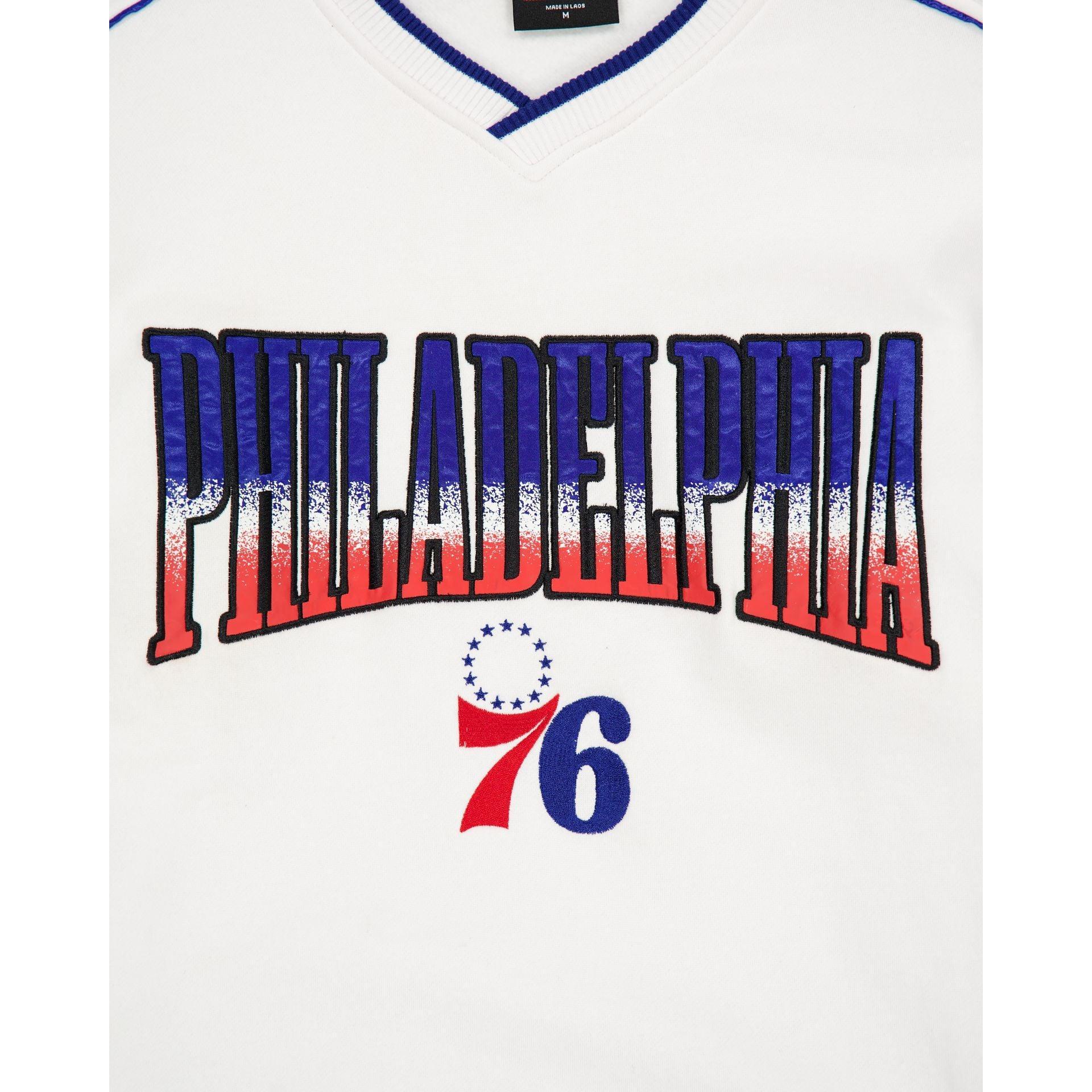 Philadelphia 76ers Sport Classics White Crewneck Male Product Image