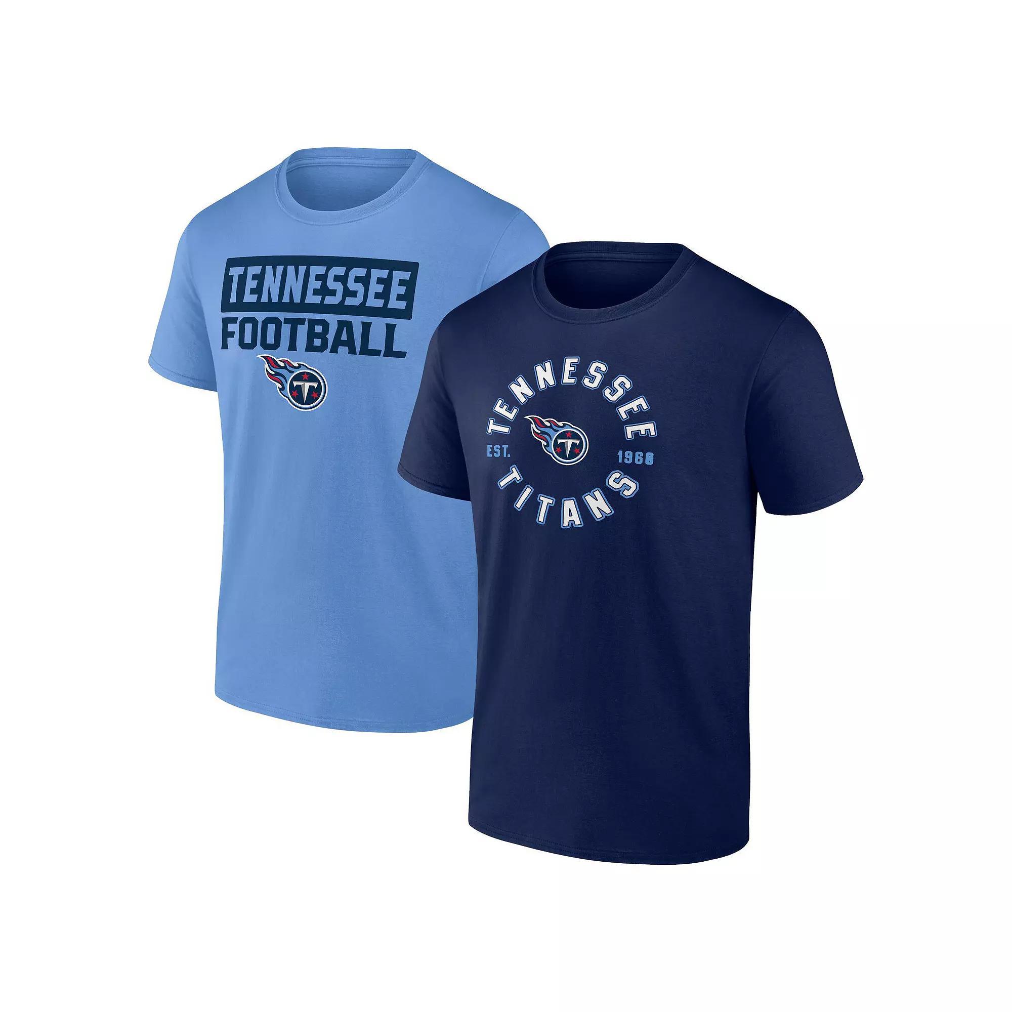 Men's Fanatics Tennessee Titans Serve T-Shirt Combo Pack, Size: Medium, Blue Product Image