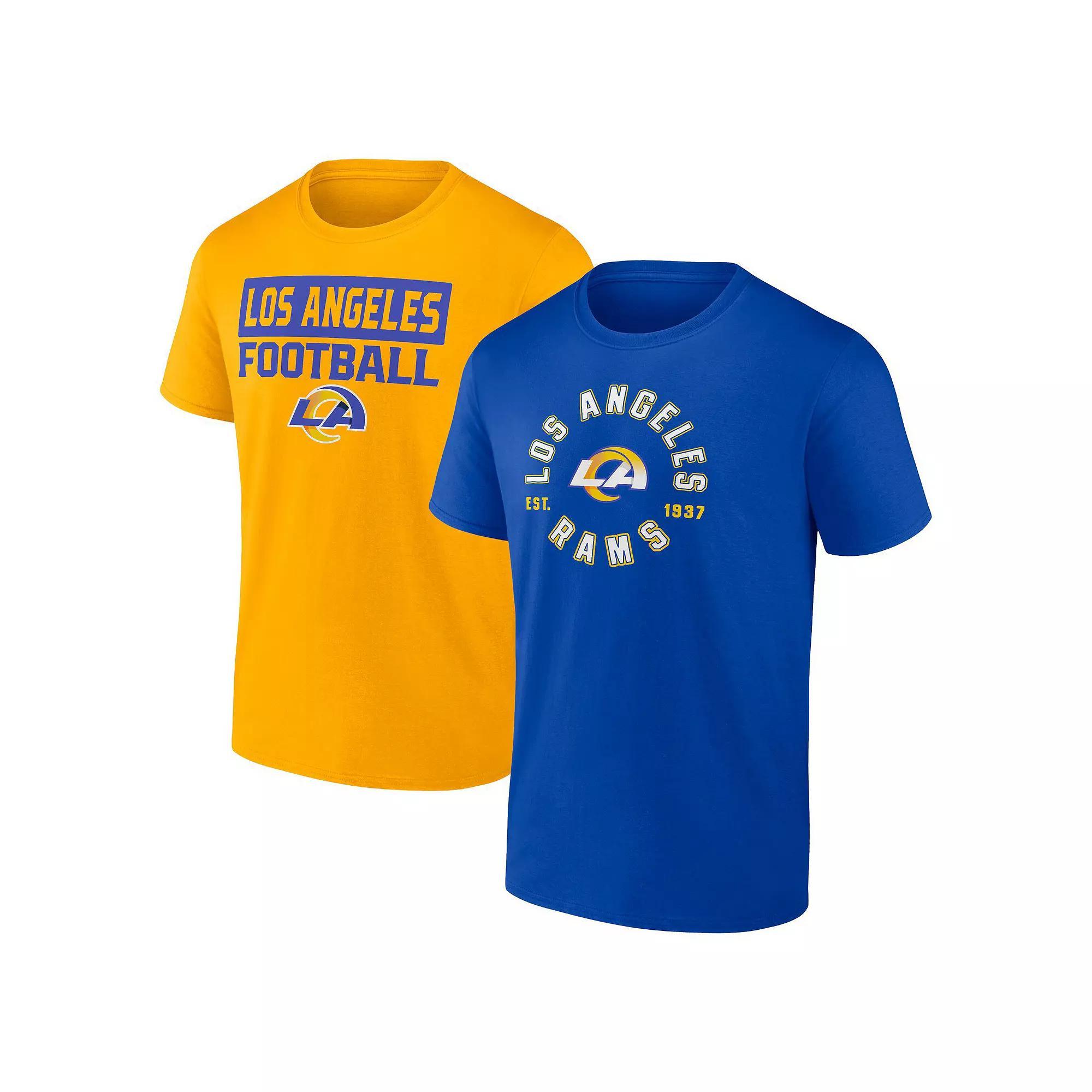 Men's Fanatics Los Angeles Rams Serve T-Shirt Combo Pack, Size: XL, Blue Product Image