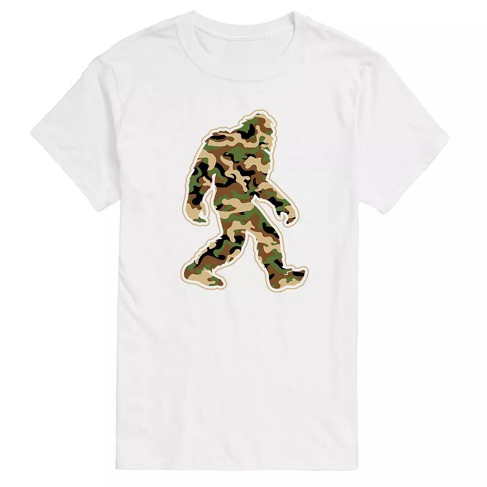 Big & Tall Sasquatch Camo Graphic Tee, Men's, Size: XL Tall, White Product Image