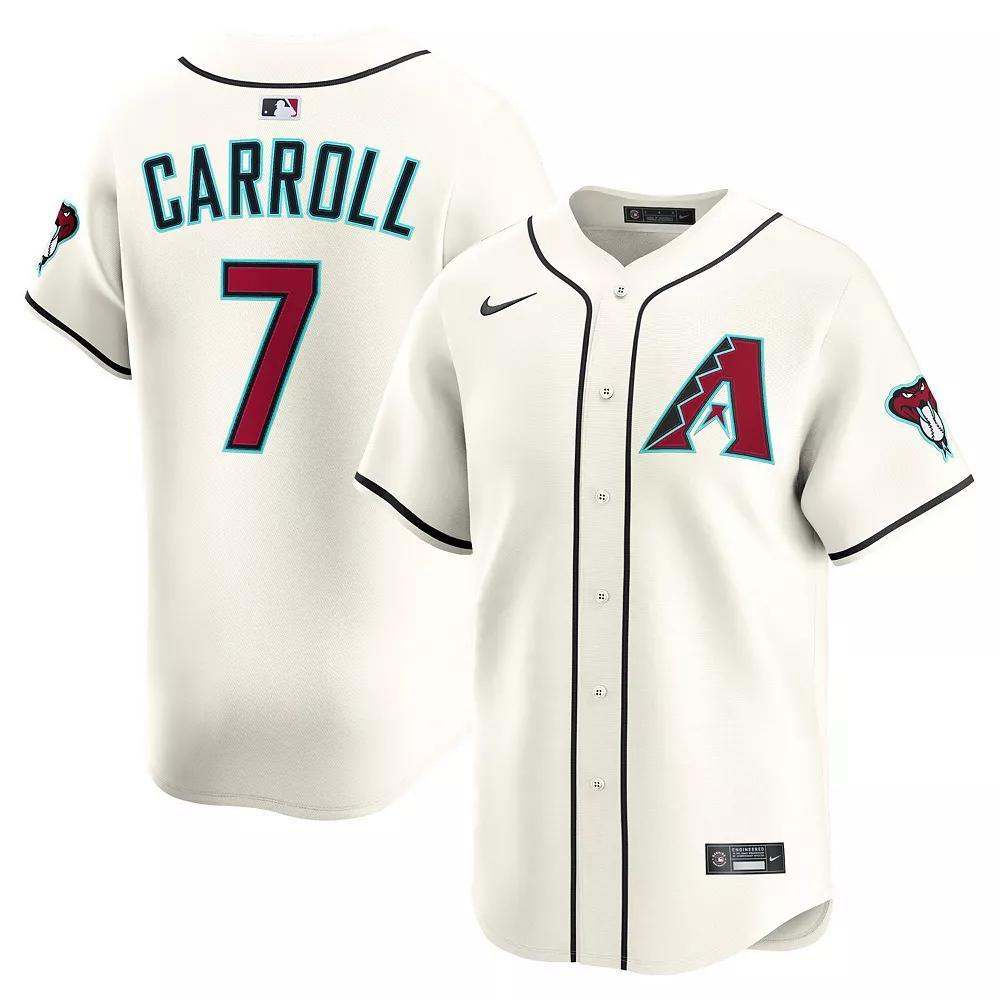 Men's Nike Corbin Carroll Cream Arizona Diamondbacks Home Limited Player Jersey,  Product Image