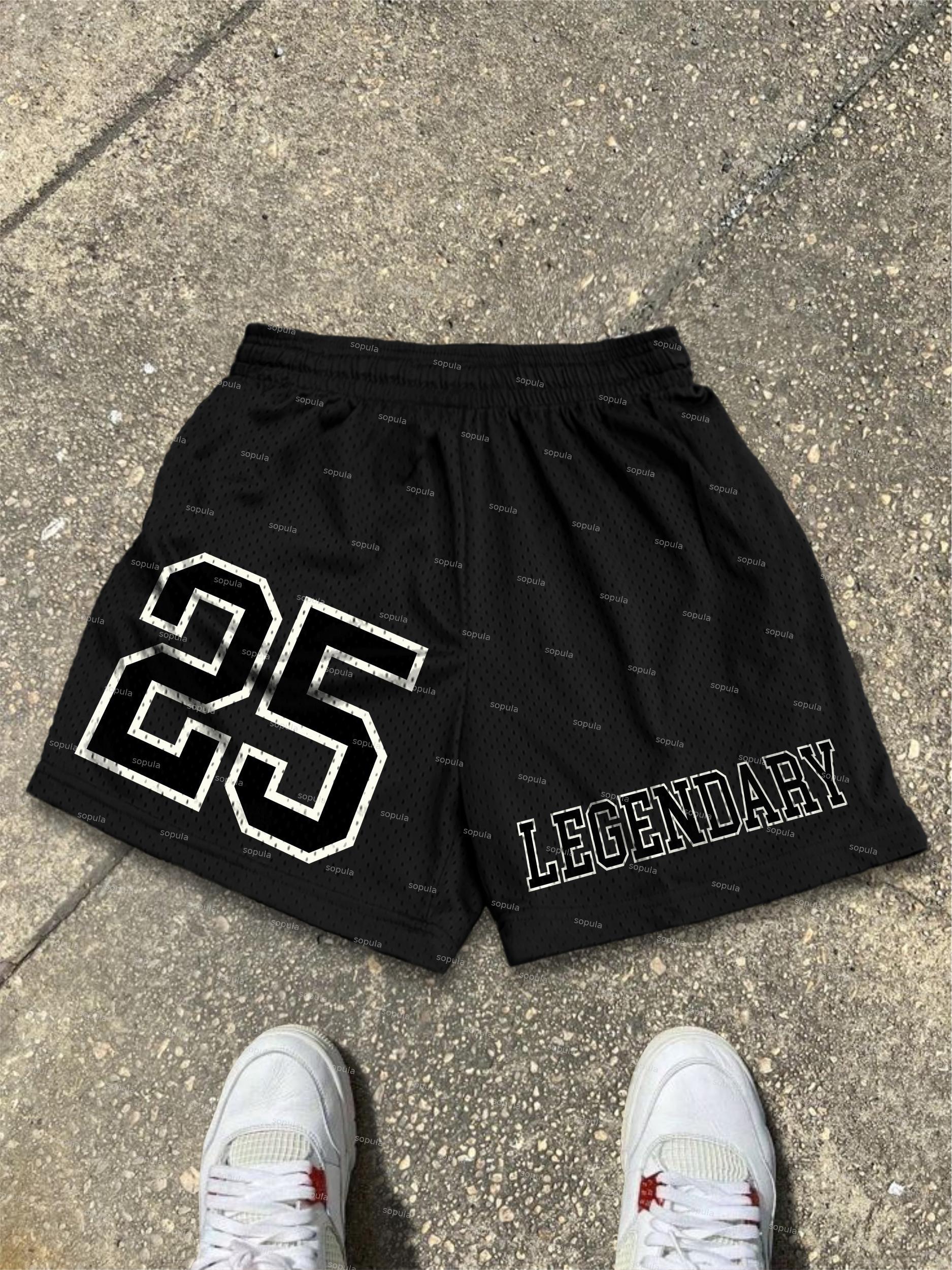 Vintage Mesh No 25 Legendary Printed Dot Sports Shorts Product Image