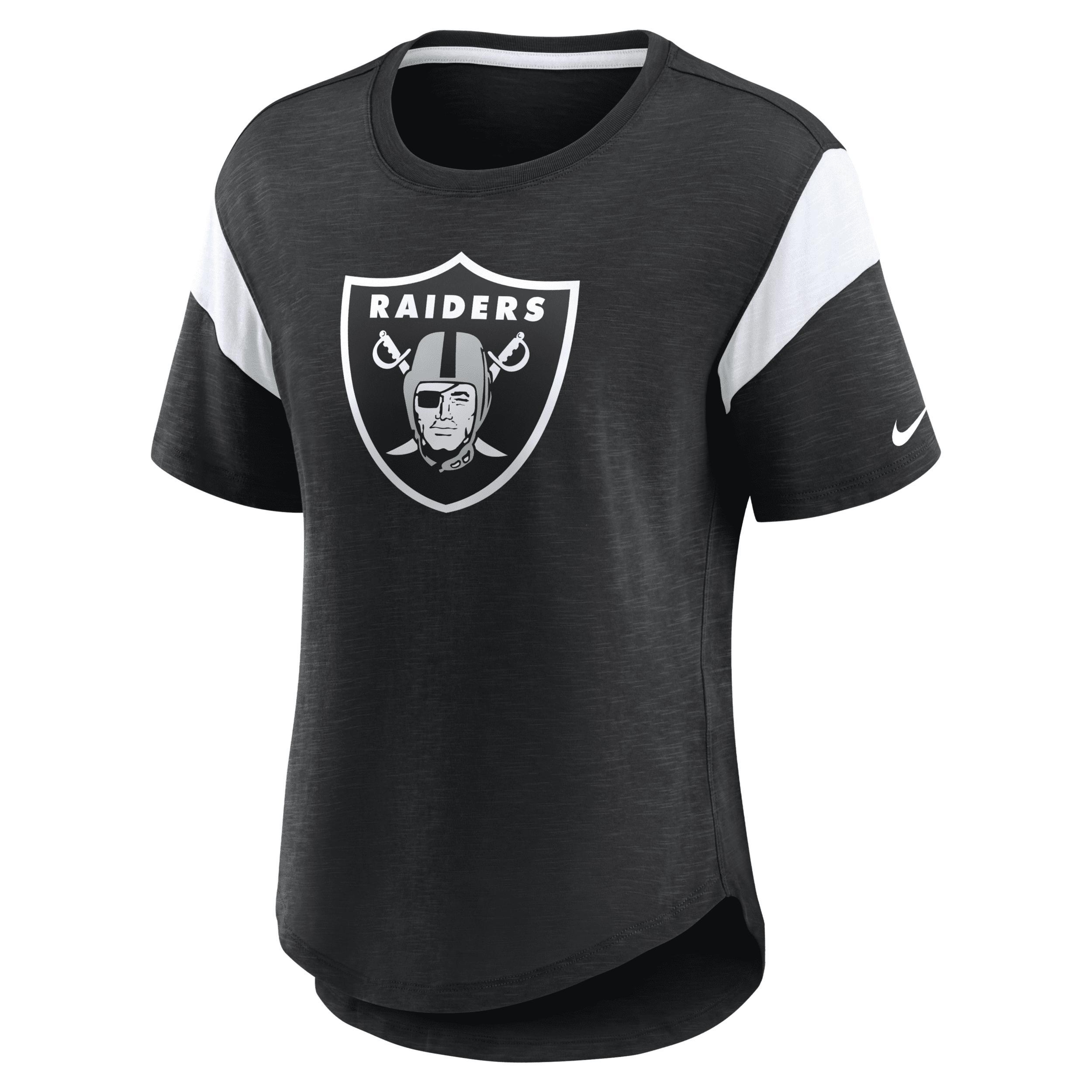 Womens Nike Heather Black Las Vegas Raiders Primary Logo Fashion Top Product Image