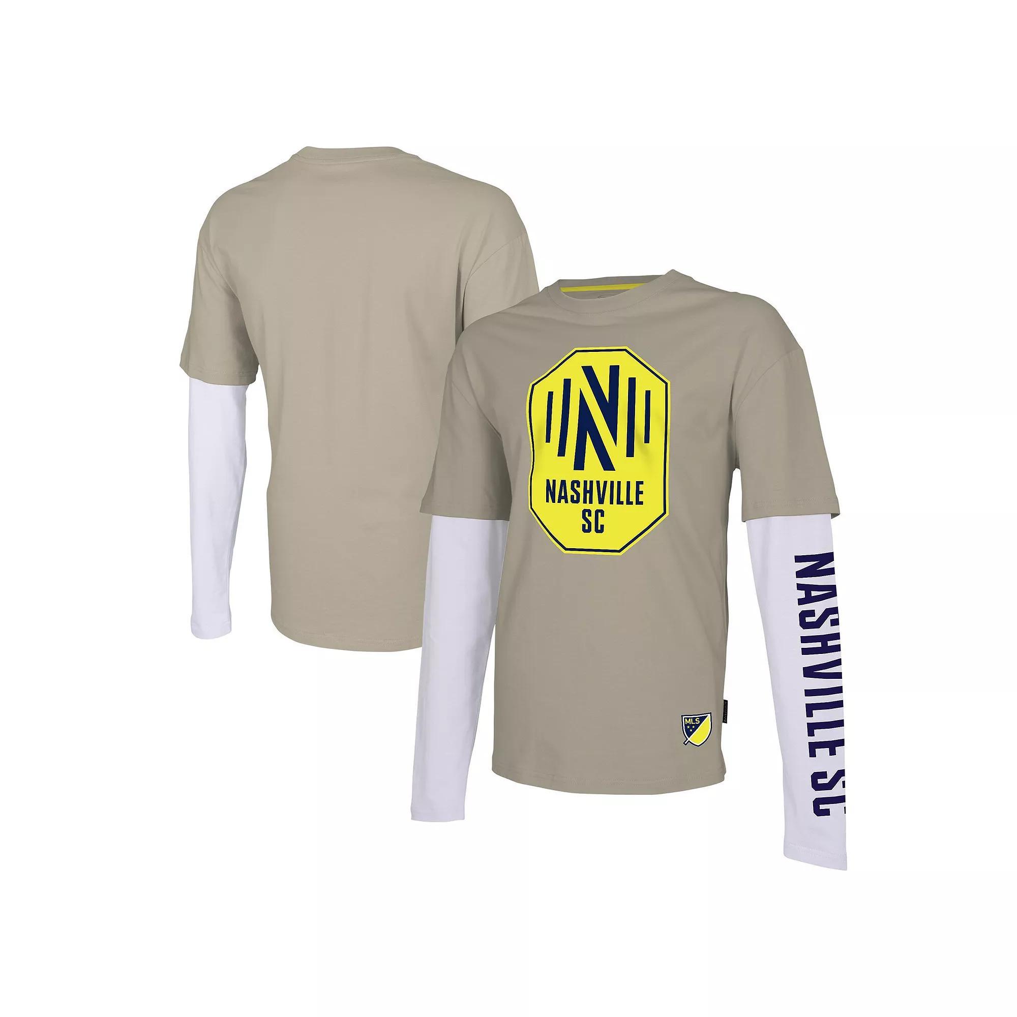 Men's Stadium Essentials Tan Nashville SC Status Long Sleeve T-Shirt, Size: Medium, Mls Team Product Image