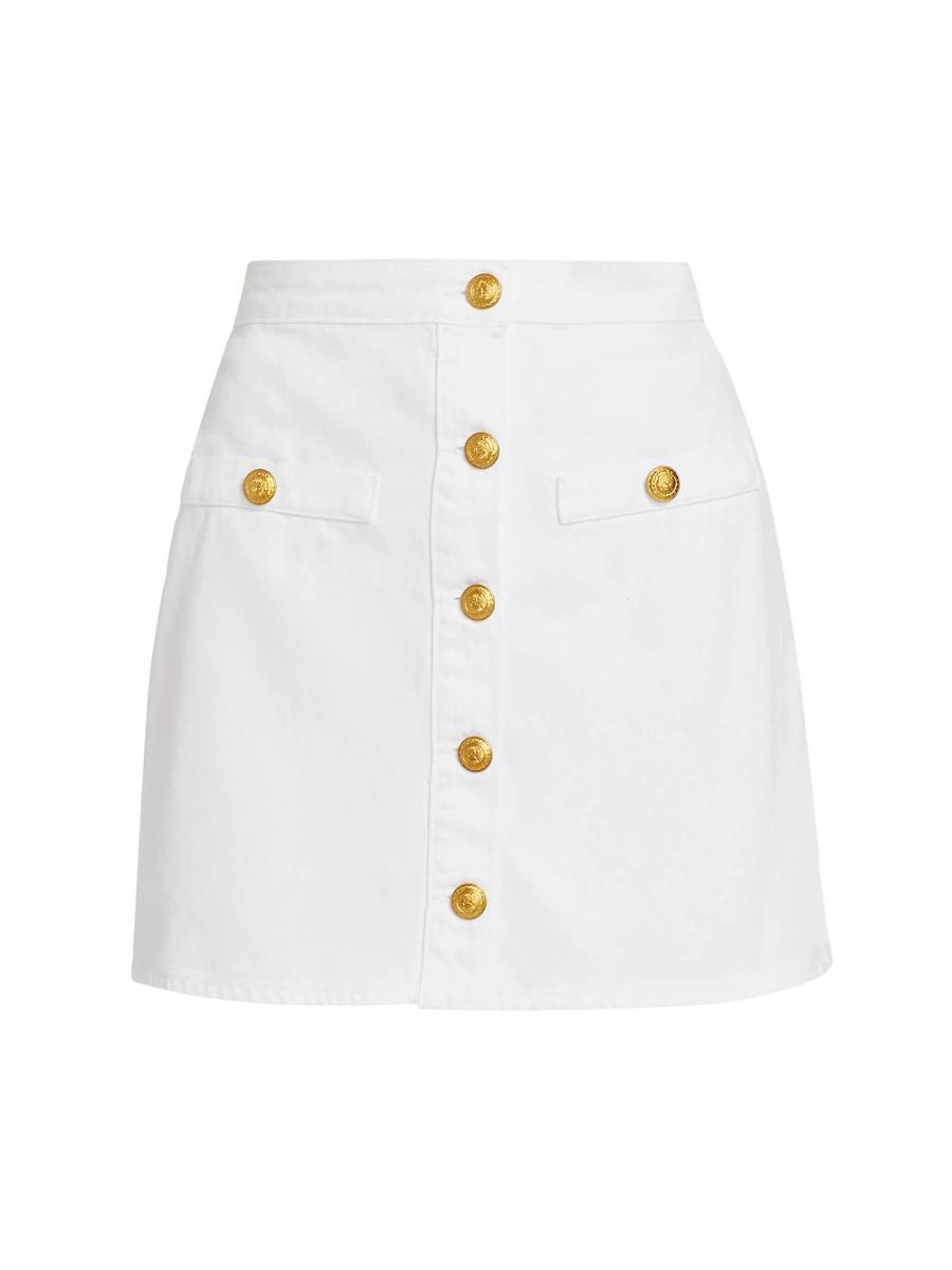 Womens Kris Denim Button-Front Miniskirt Product Image