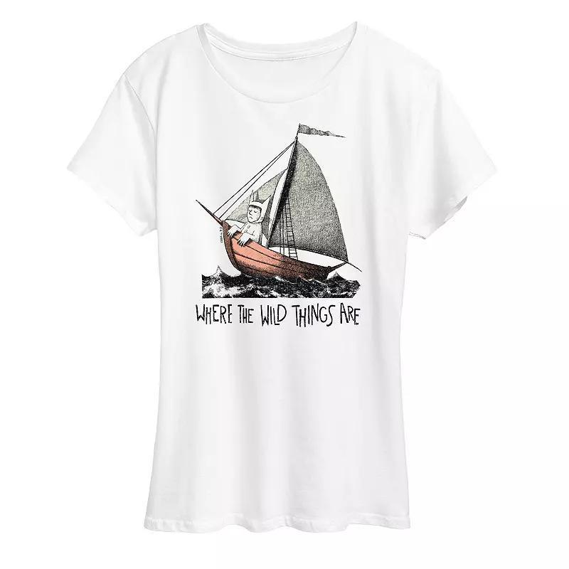 Women's Where The Wild Things Are Boat Graphic Tee, Size: Small, White Product Image