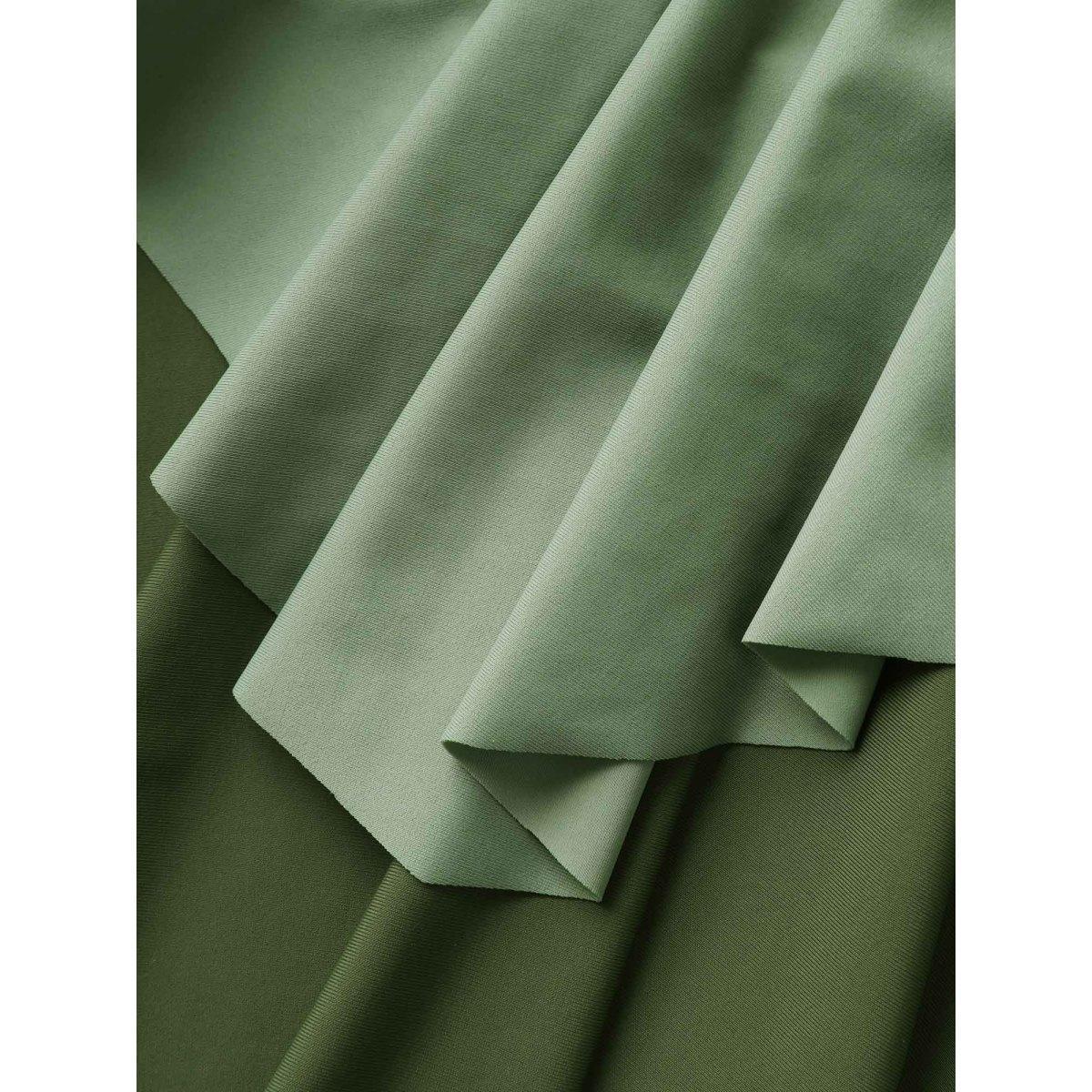 Plus Size U Neck Contrast Tiered Ruffles One Piece Swimsuit Women's Swimwear ArmyGreen Beach Tiered Curve Bathing Suits High stretch One Pieces BloomChic 14-16/1X Product Image