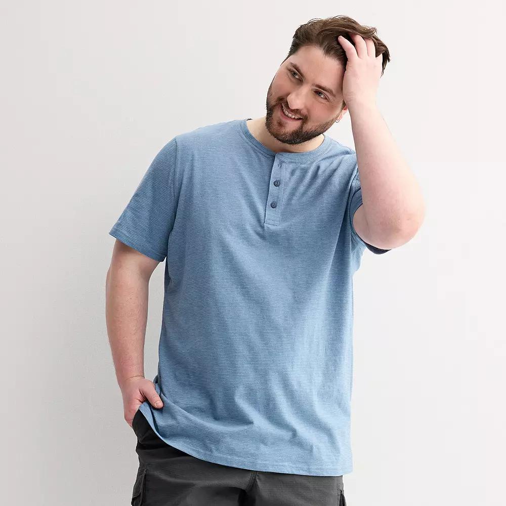Big & Tall Sonoma Goods For Life® Short Sleeve Henley Shirt, Men's,  Product Image