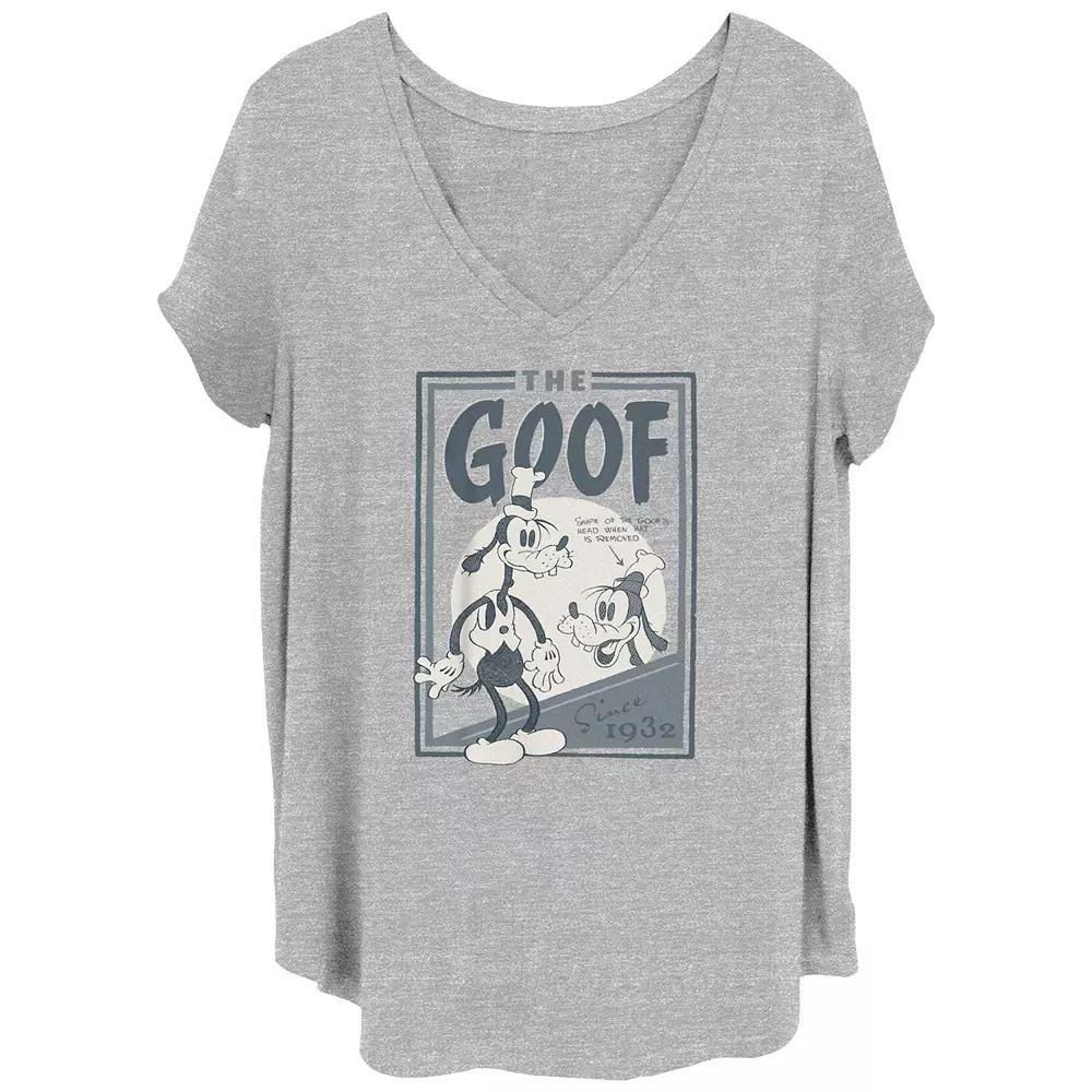 Disney's 100th Anniversary Women's Goofy Goof Since 1932 Retro V-Neck Tee, Girl's,  Product Image