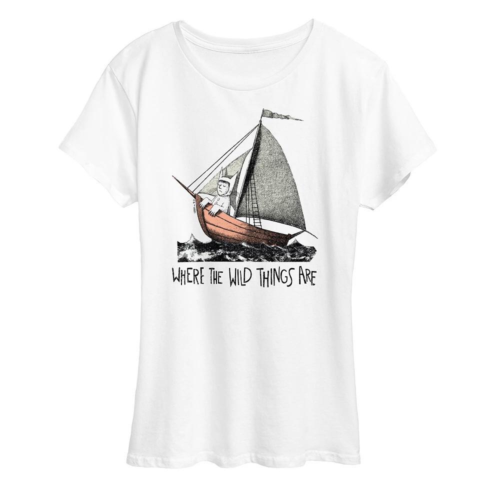 Women's Where The Wild Things Are Boat Graphic Tee, Size: Small, White Product Image