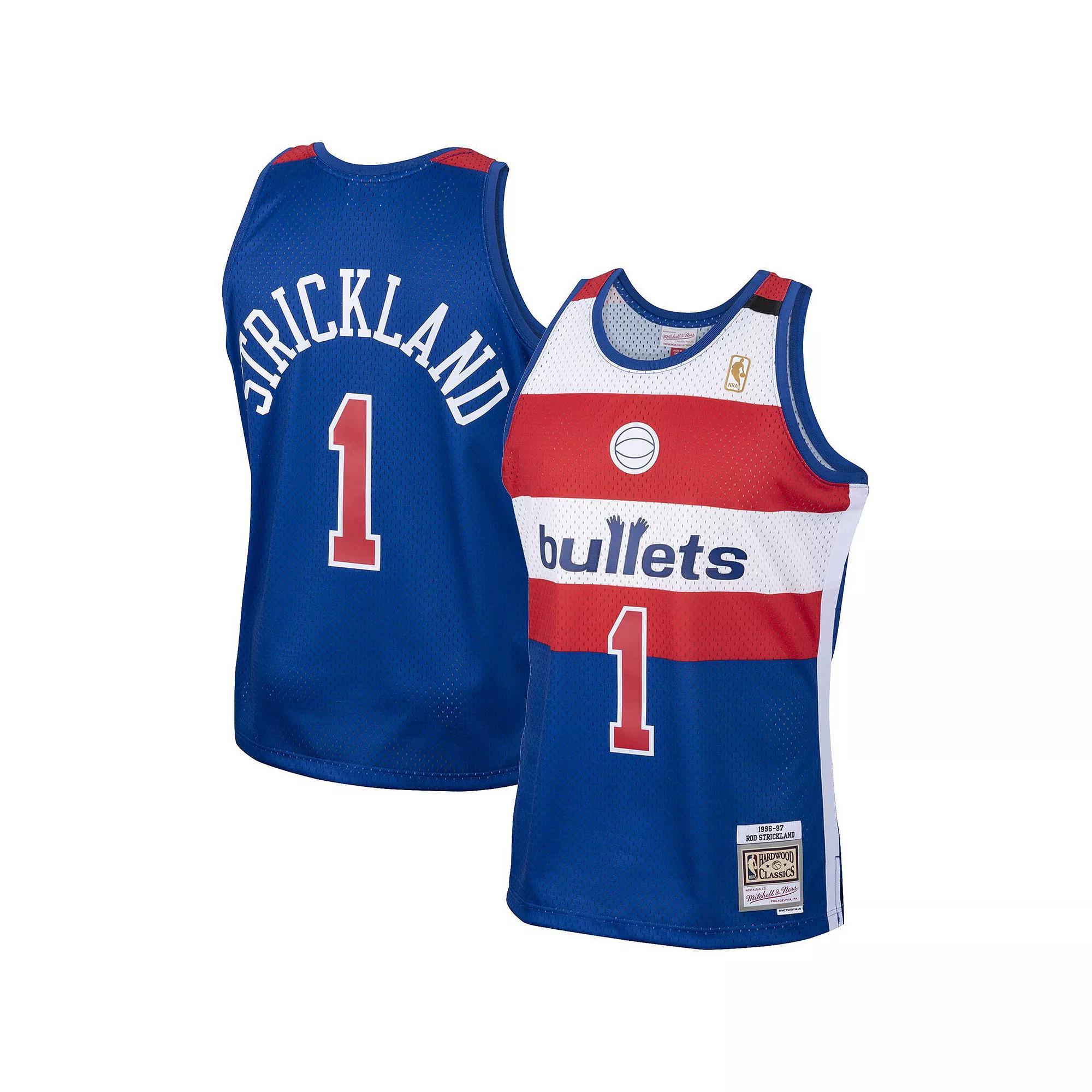 Mens Mitchell & Ness Rod Strickland Royal Washington Bullets 2001/02 Hardwood Classics Swingman Jersey Product Image