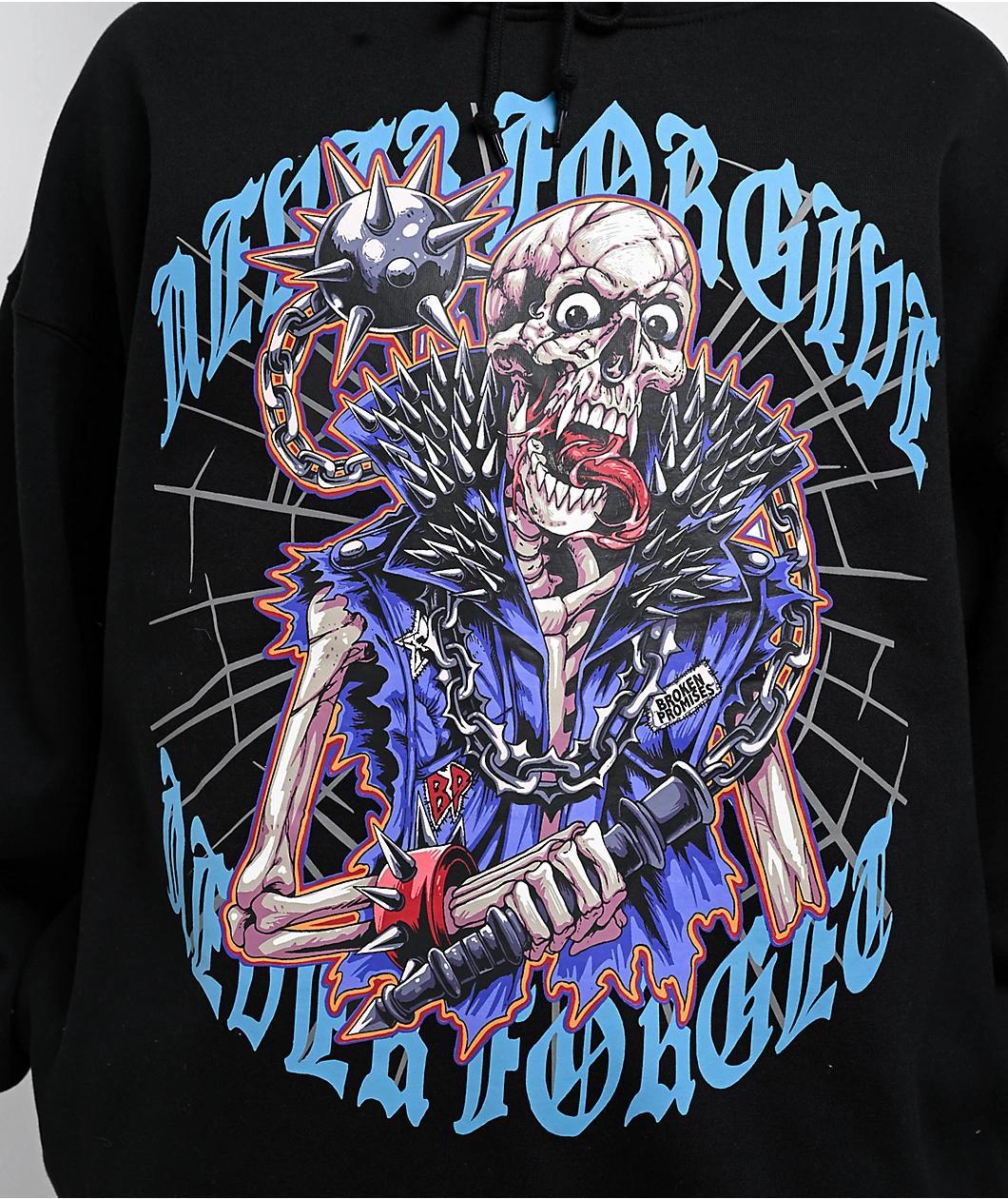 Broken Promises Unforgiven Black Hoodie Product Image