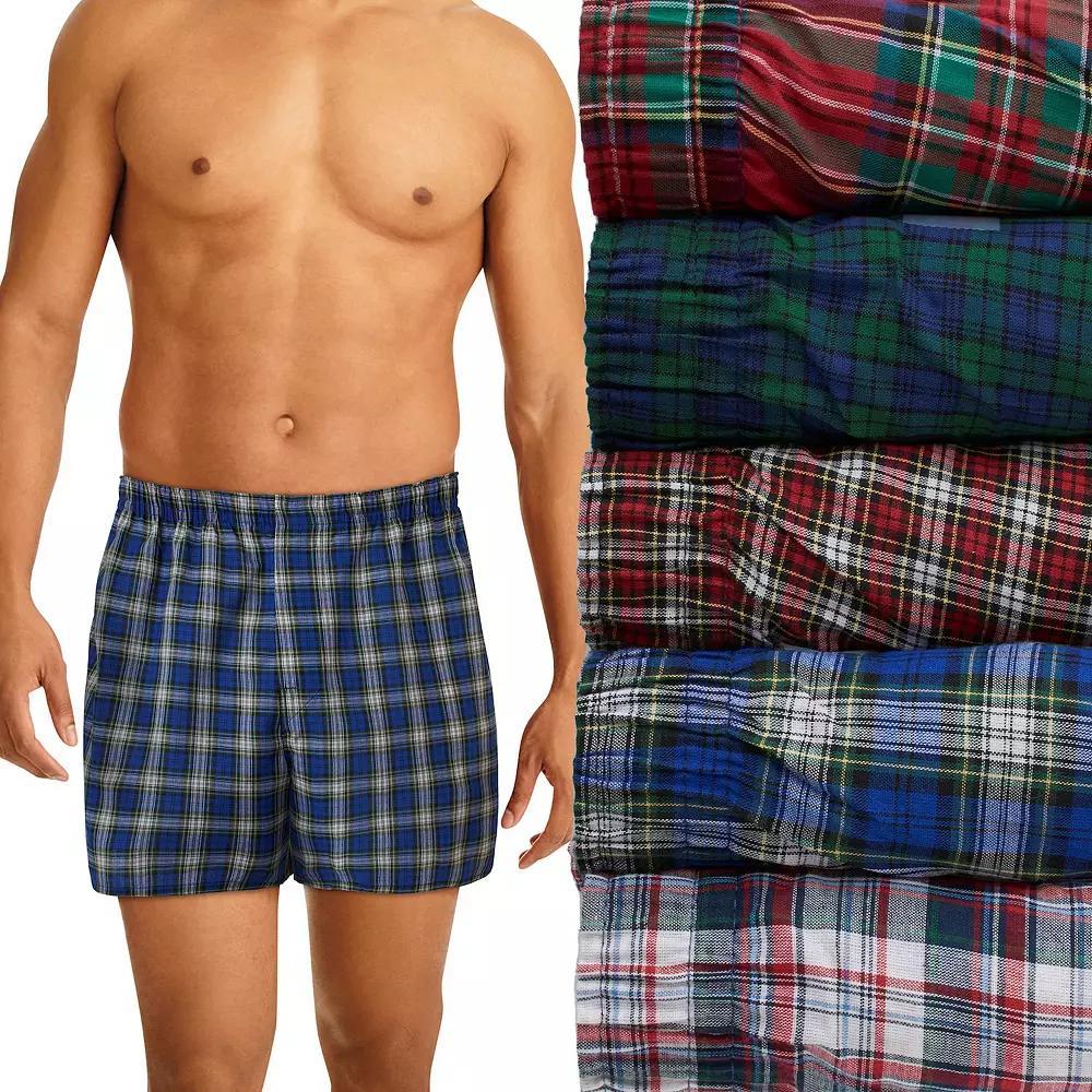 Men's Hanes® 5-Pack Ultimate Woven Moisture-Wicking Boxer Underwear,  Product Image