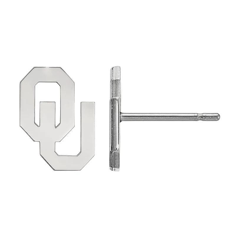 LogoArt 10K White Gold Oklahoma Sooners Stud Earrings, Womens 10k Whgold Product Image