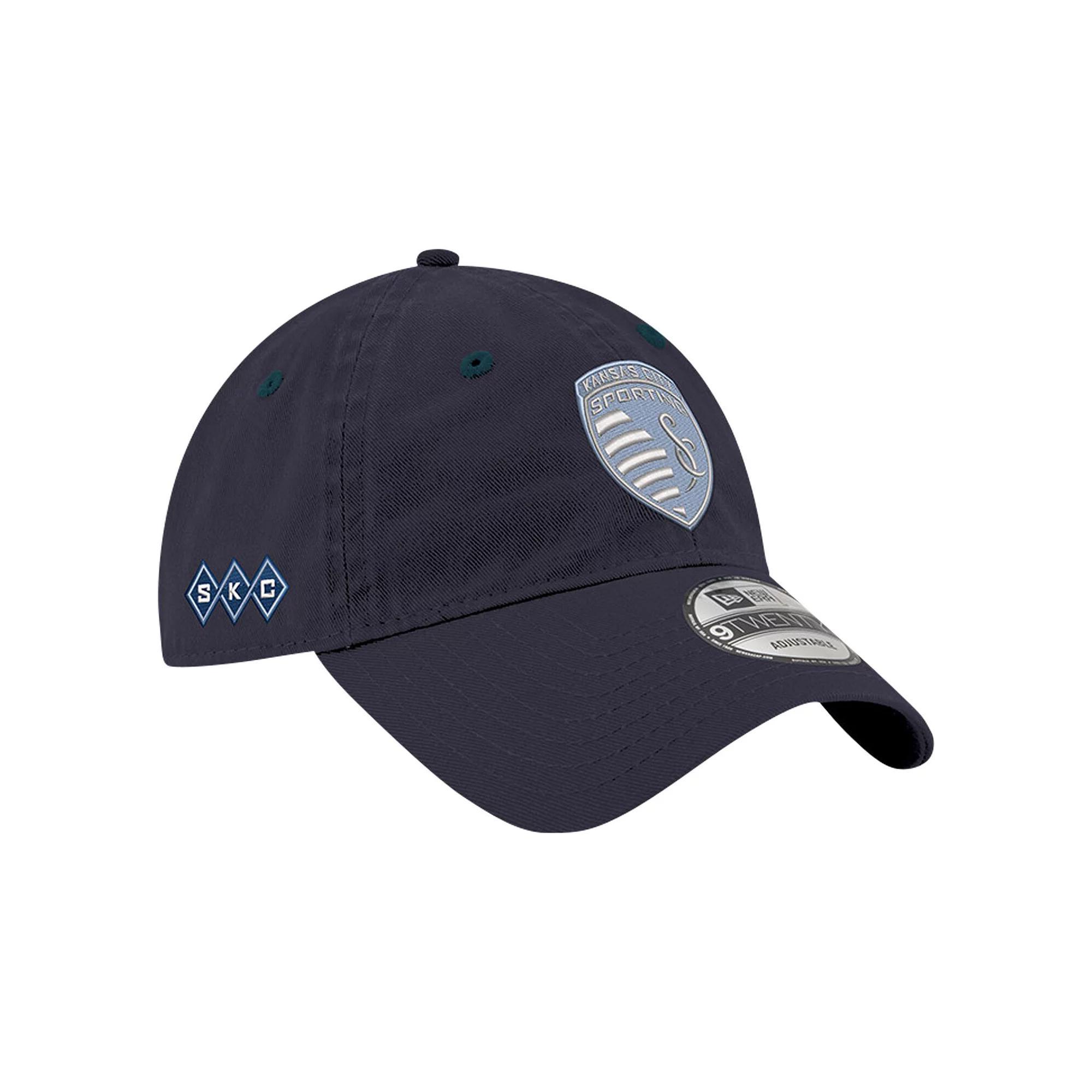 Men's New Era Navy Sporting Kansas City 2024 Jersey Hook 9TWENTY Adjustable Hat, Blue Product Image
