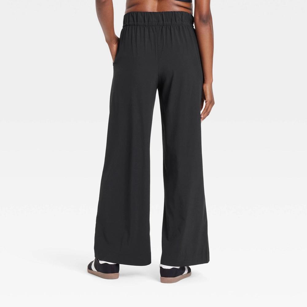 Womens Active Light High-Rise Wide Leg Pants - All In Motion Black M Product Image