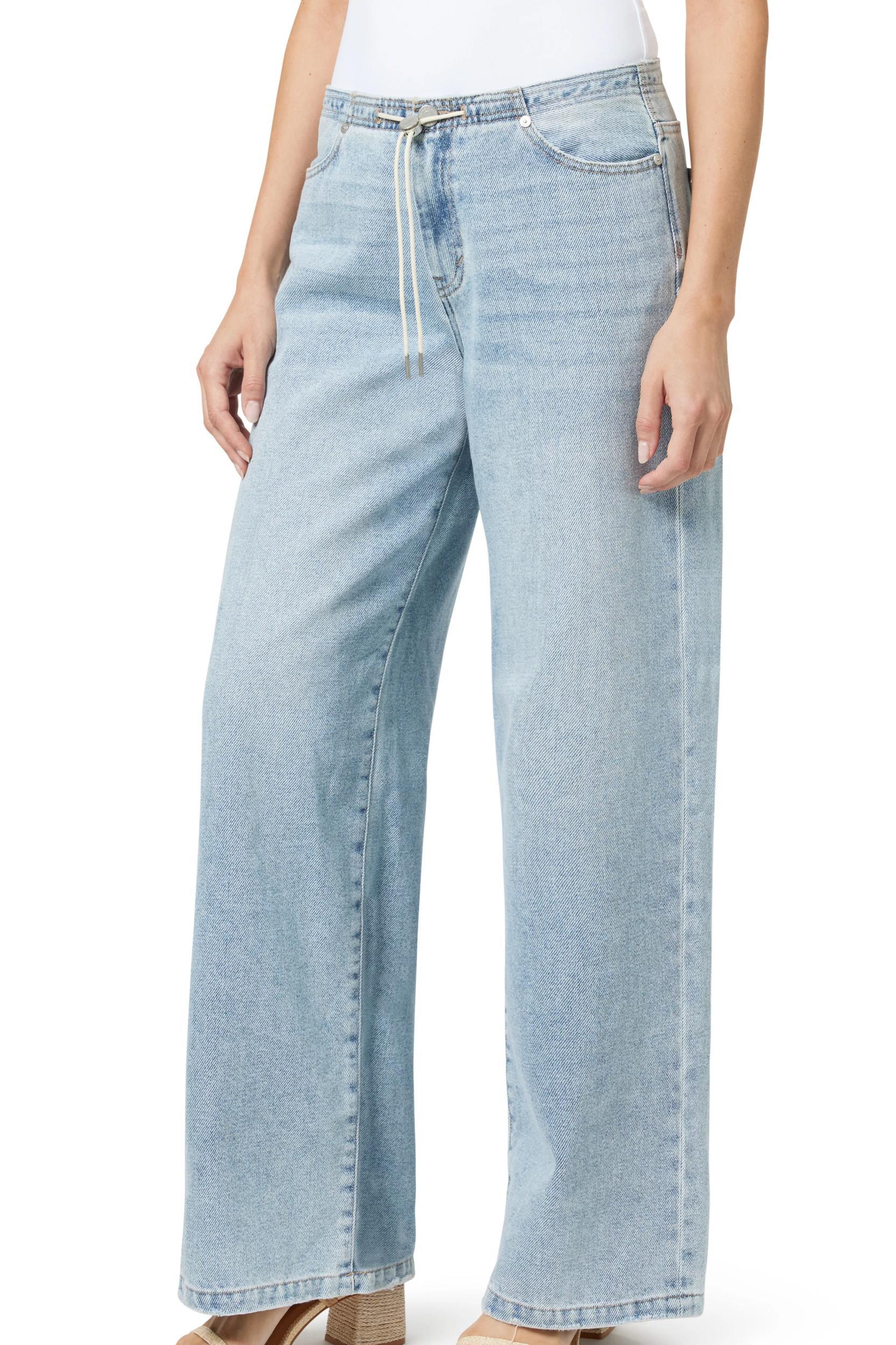 Jade Drawstring Wide Leg Jeans Product Image