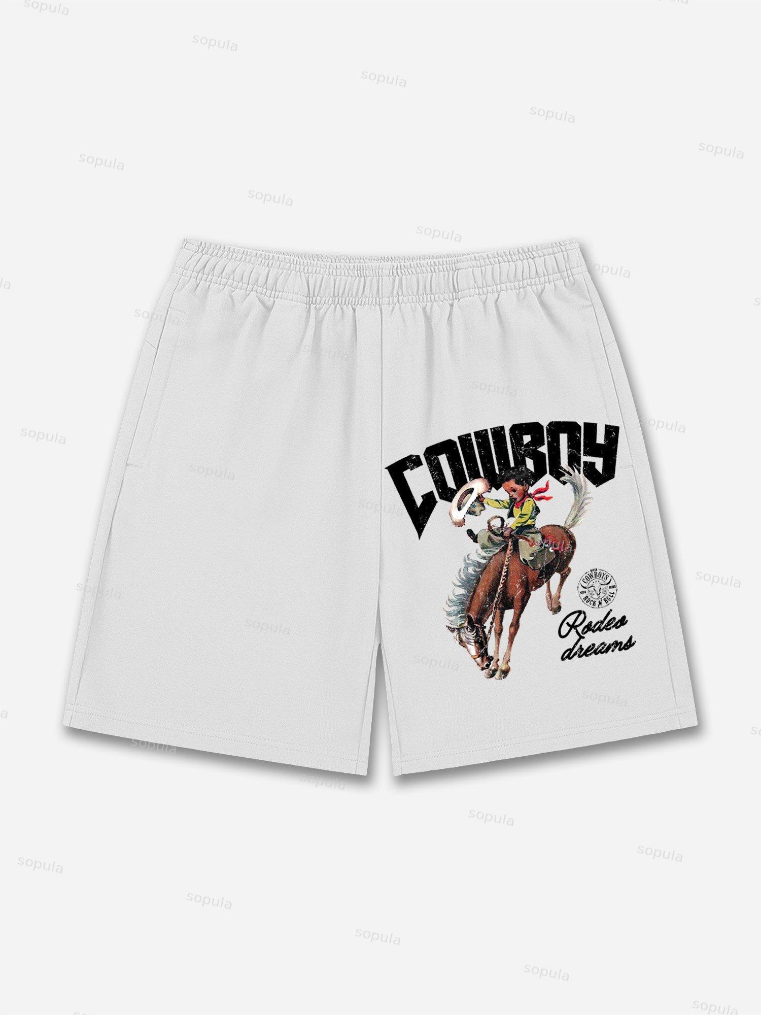 Cowboy Rodeo Dreams Print Shorts Product Image