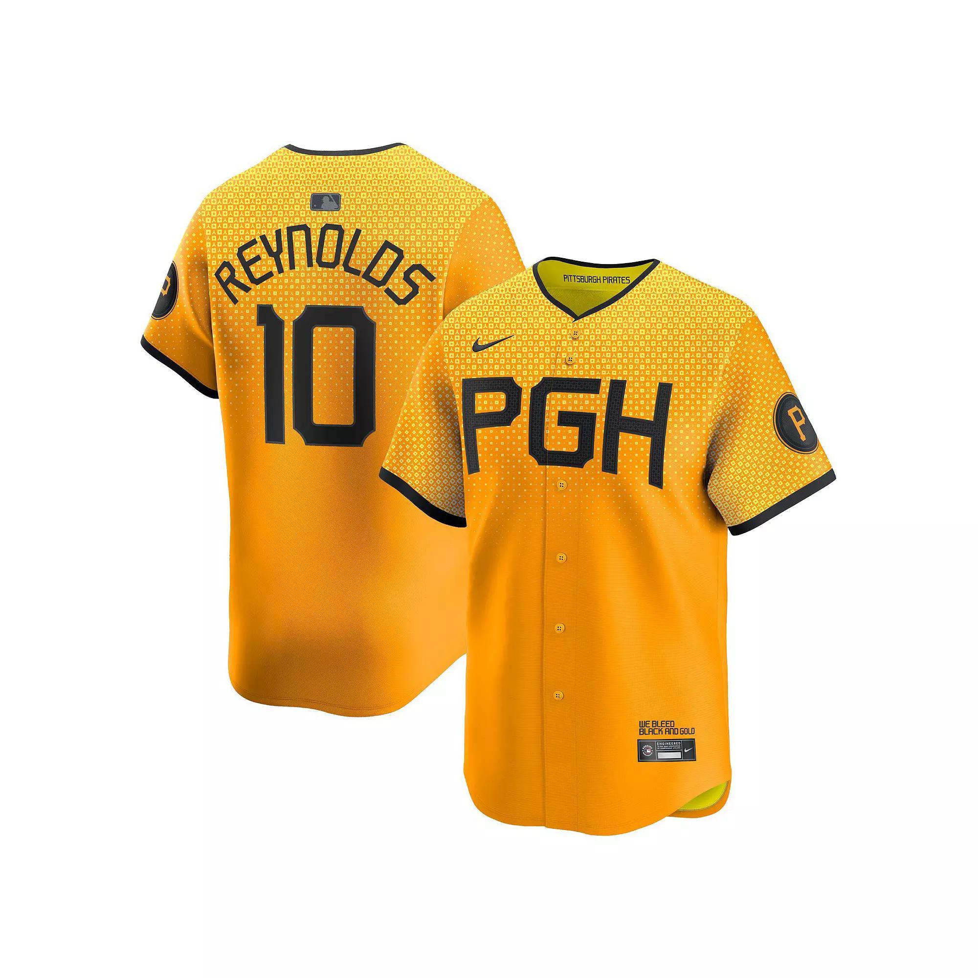 Men's Nike Bryan Reynolds Gold Pittsburgh Pirates City Connect Limited Player Jersey,  Product Image