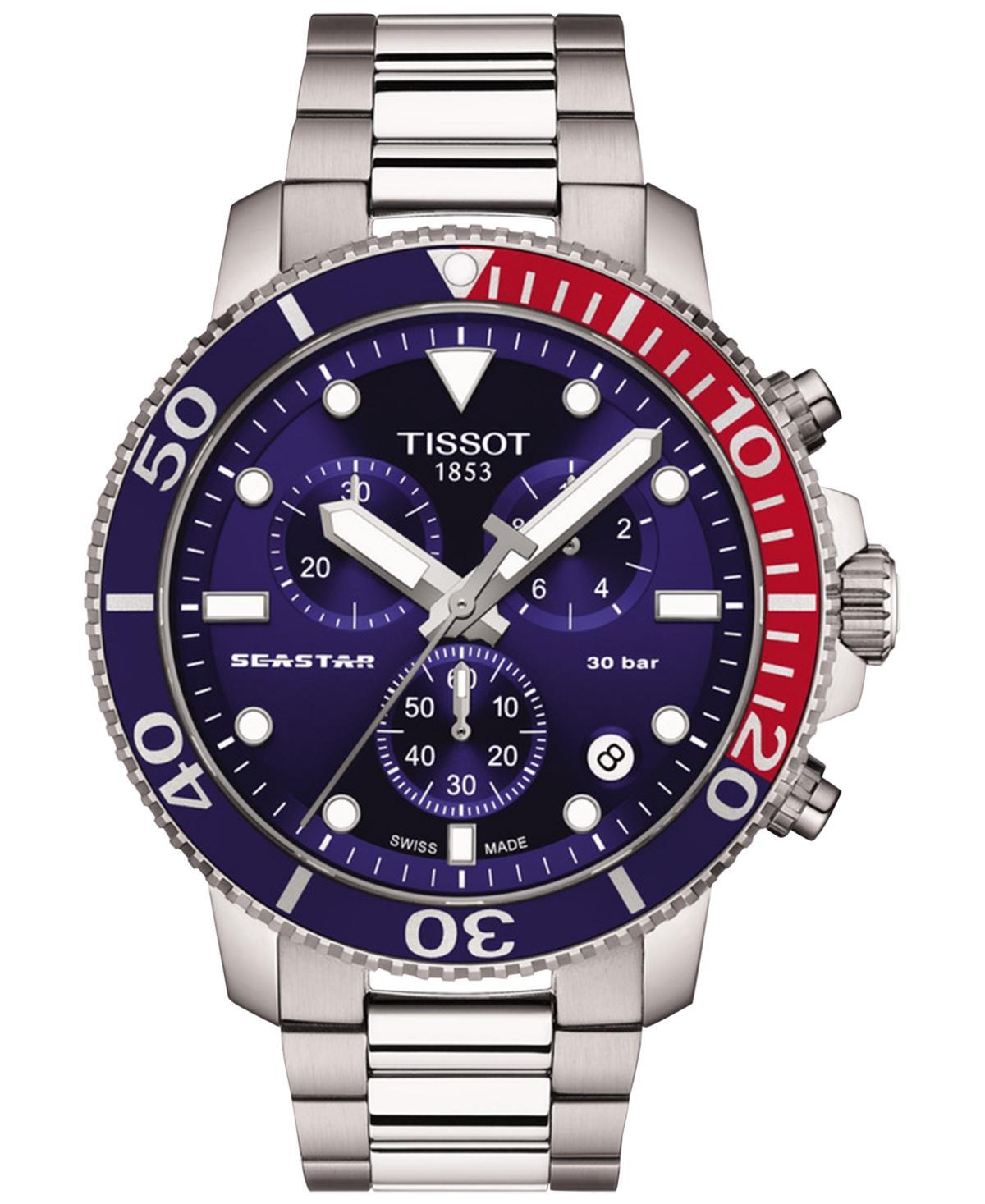 Tissot Mens Seastar 1000 Quartz Chronograph Grey Strap Watch Product Image