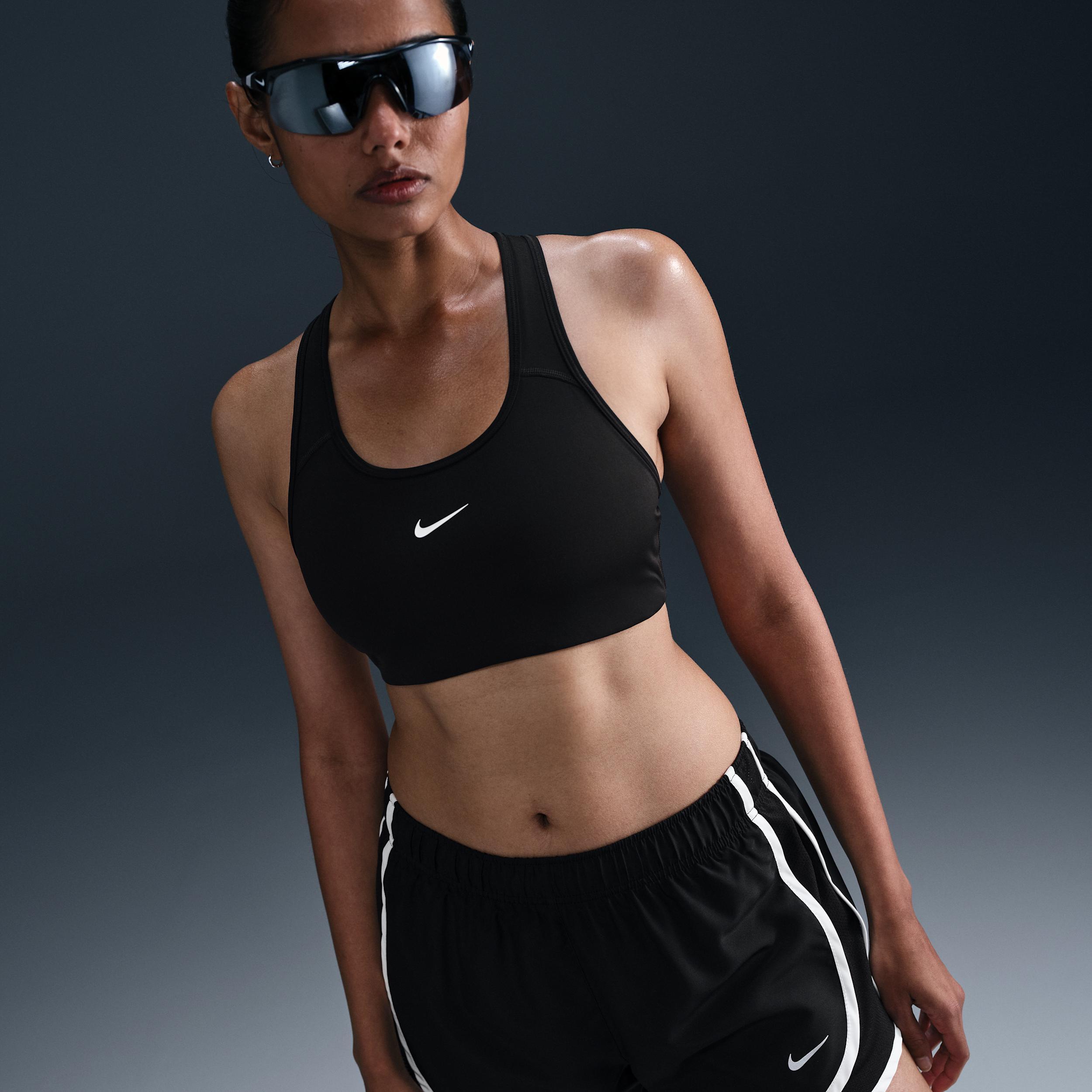Nike Womens Tempo Dri-FIT Mid-Rise Brief-Lined Running Shorts | HM6096-010 Product Image