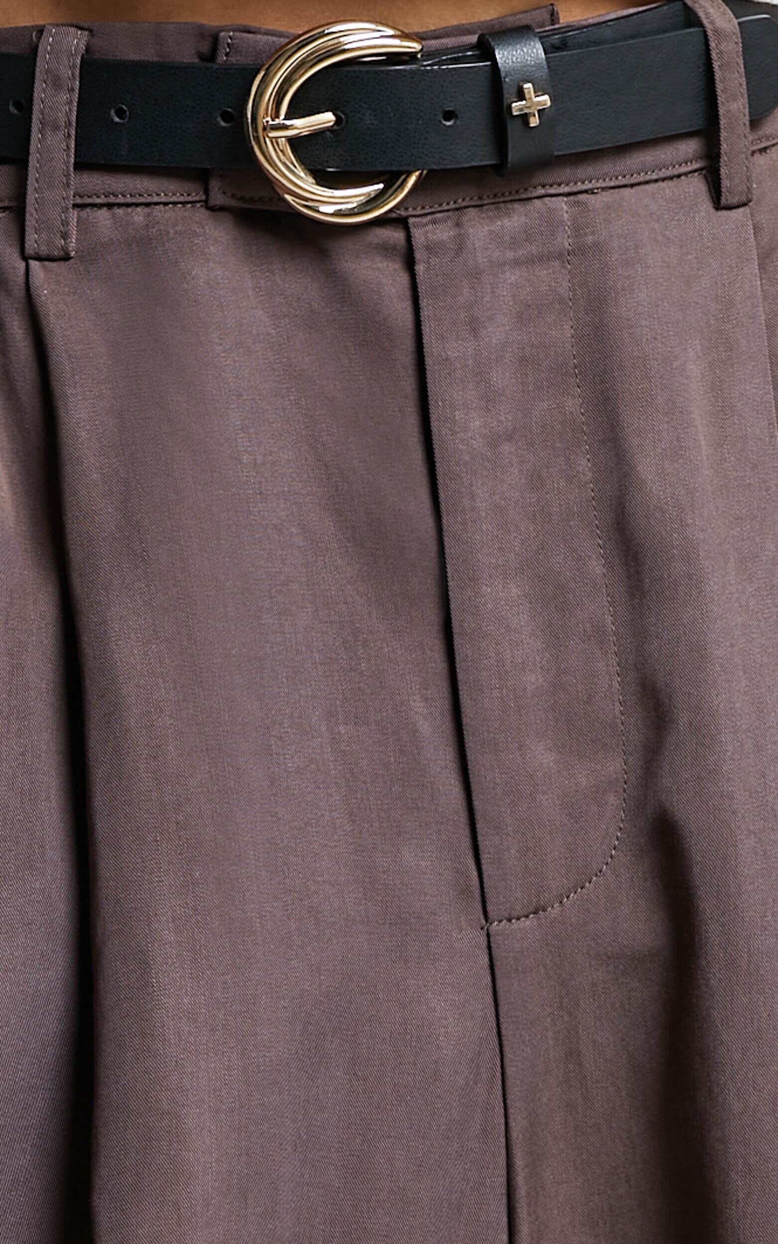 Clarke Pants - High Waist Wide Leg Pants in Slate Product Image